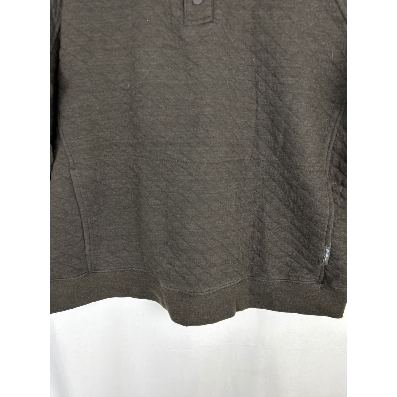Eddie Bauer Eddie Bauer Mens XL Pullover Quilted Brown 1/4 Snap Pouch Pocket Sweater Size US XL / EU 56 / 4 - 5 Thumbnail