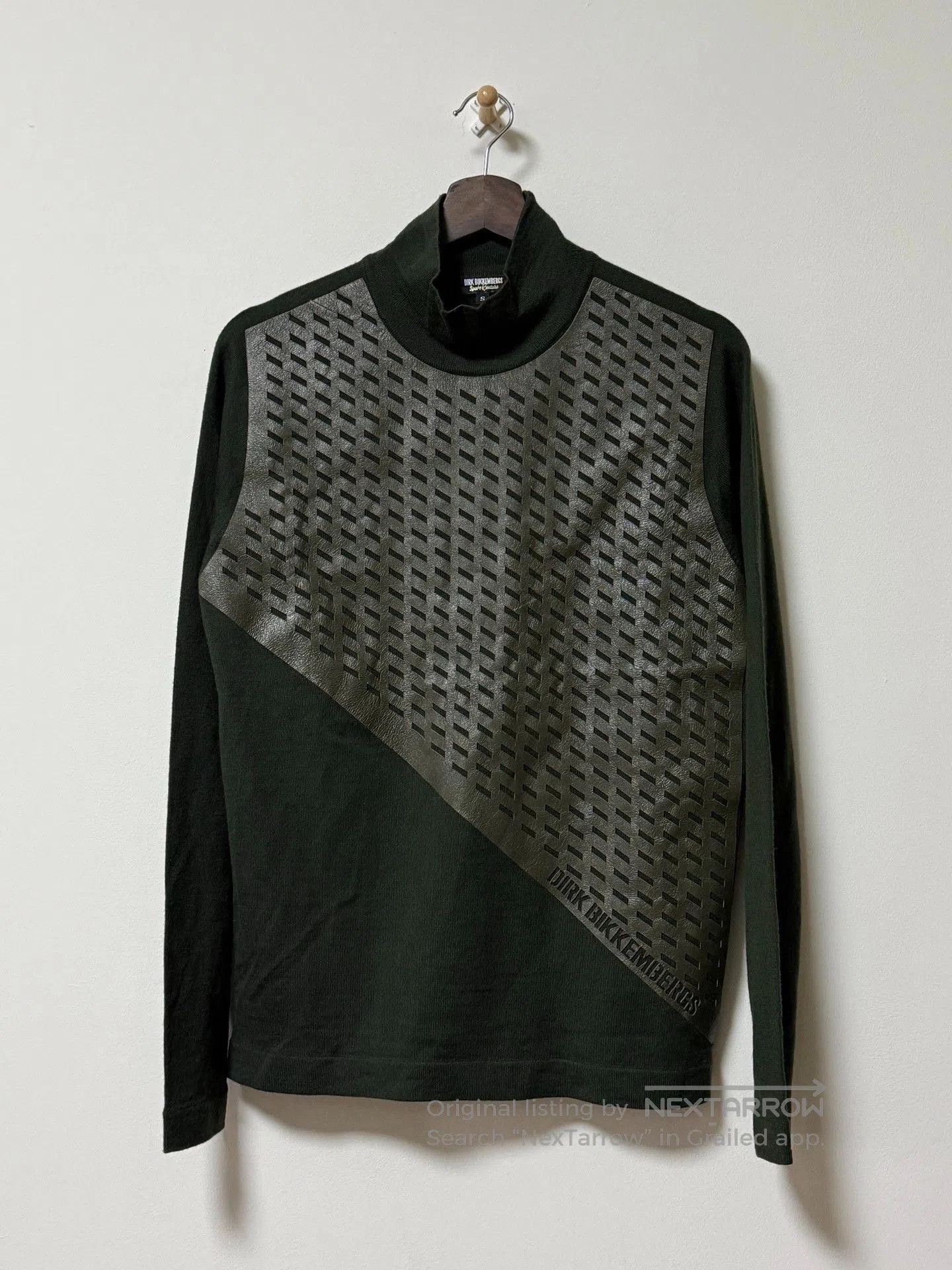Dirk Bikkembergs Dirk Bikkembergs Cut Leather Turtleneck Sweater. Size US S / EU 44-46 / 1 - 1 Thumbnail