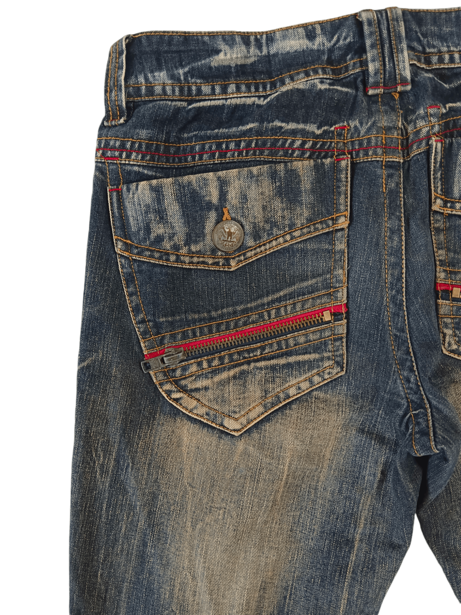 If Six Was Nine 💥Original Jeans💥 Mudmax Distressed Denim Size US 33 - 5 Thumbnail