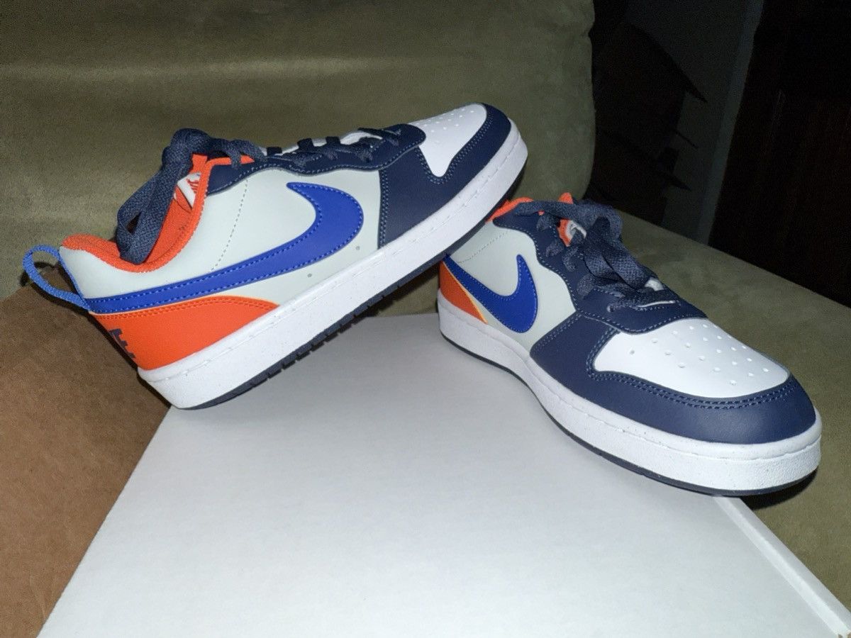 Nike Nike Court Borough Low! NEW! GS 5y Midnight Navy/Team Orange Size US 5 / EU 37 - 1 Thumbnail