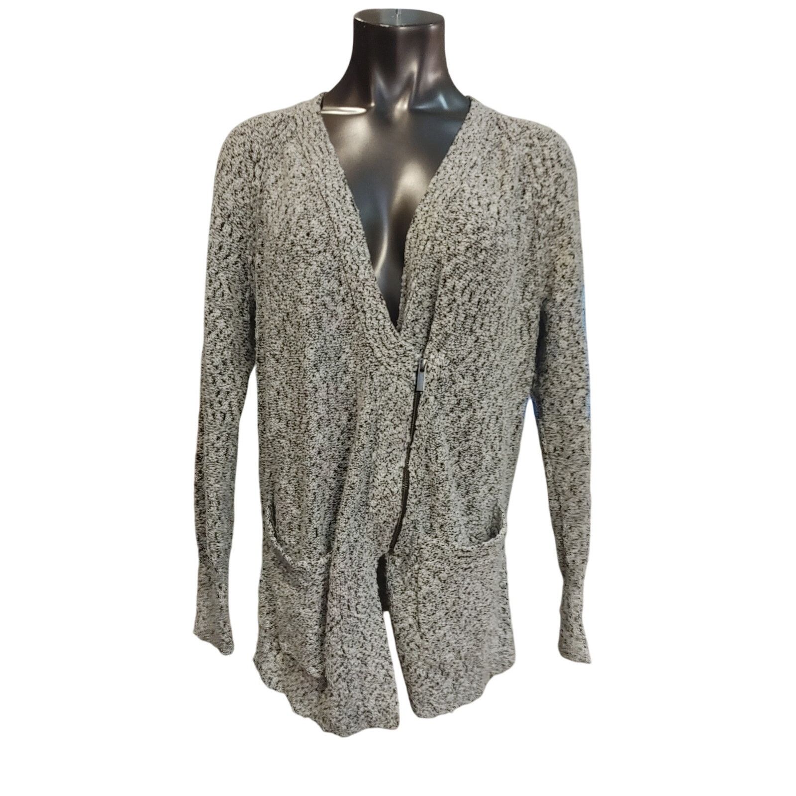 Banana Republic Banana Republic Women's M Gray Asymmetrical Zip Sweater Size M / US 6-8 / IT 42-44 - 1 Thumbnail