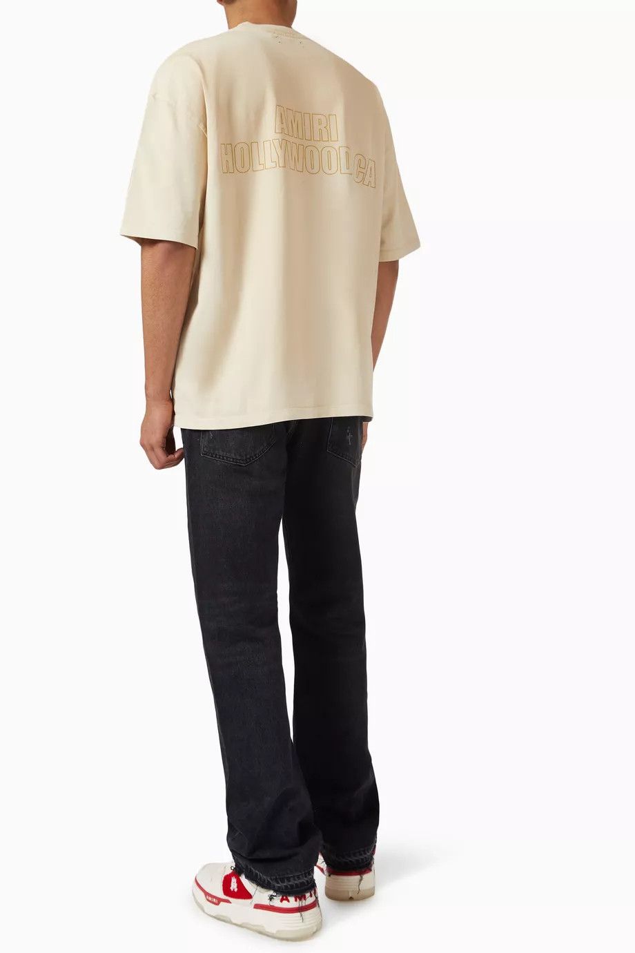 Amiri o1h1sh10525 Vintage Eagle Oversized T-Shirt in Natural/White Size US M / EU 48-50 / 2 - 3 Thumbnail