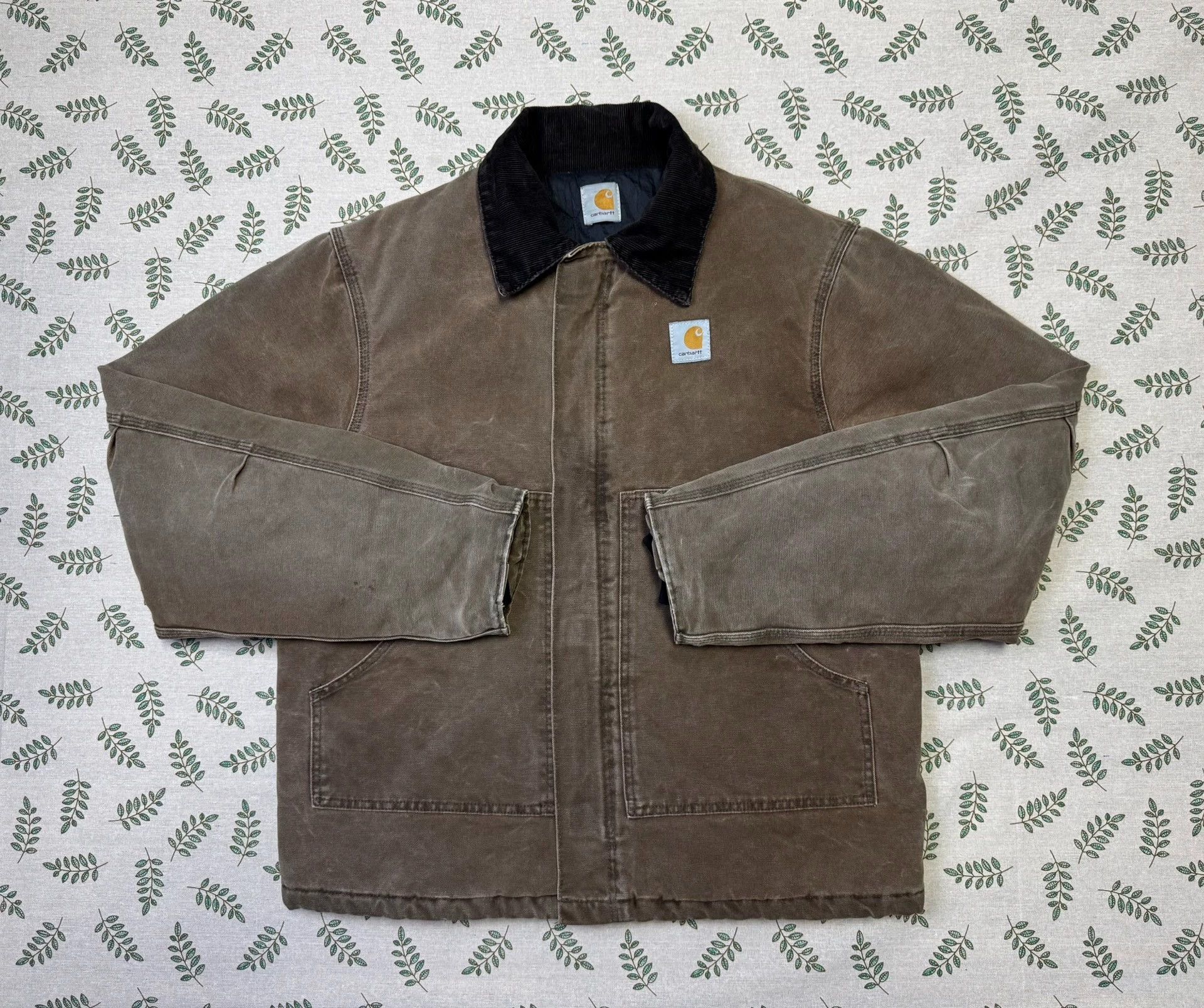Carhartt Vintage Carhartt J22 LT Maroon Heavy Washed Jacket Size US L / EU 52-54 / 3 - 1 Thumbnail