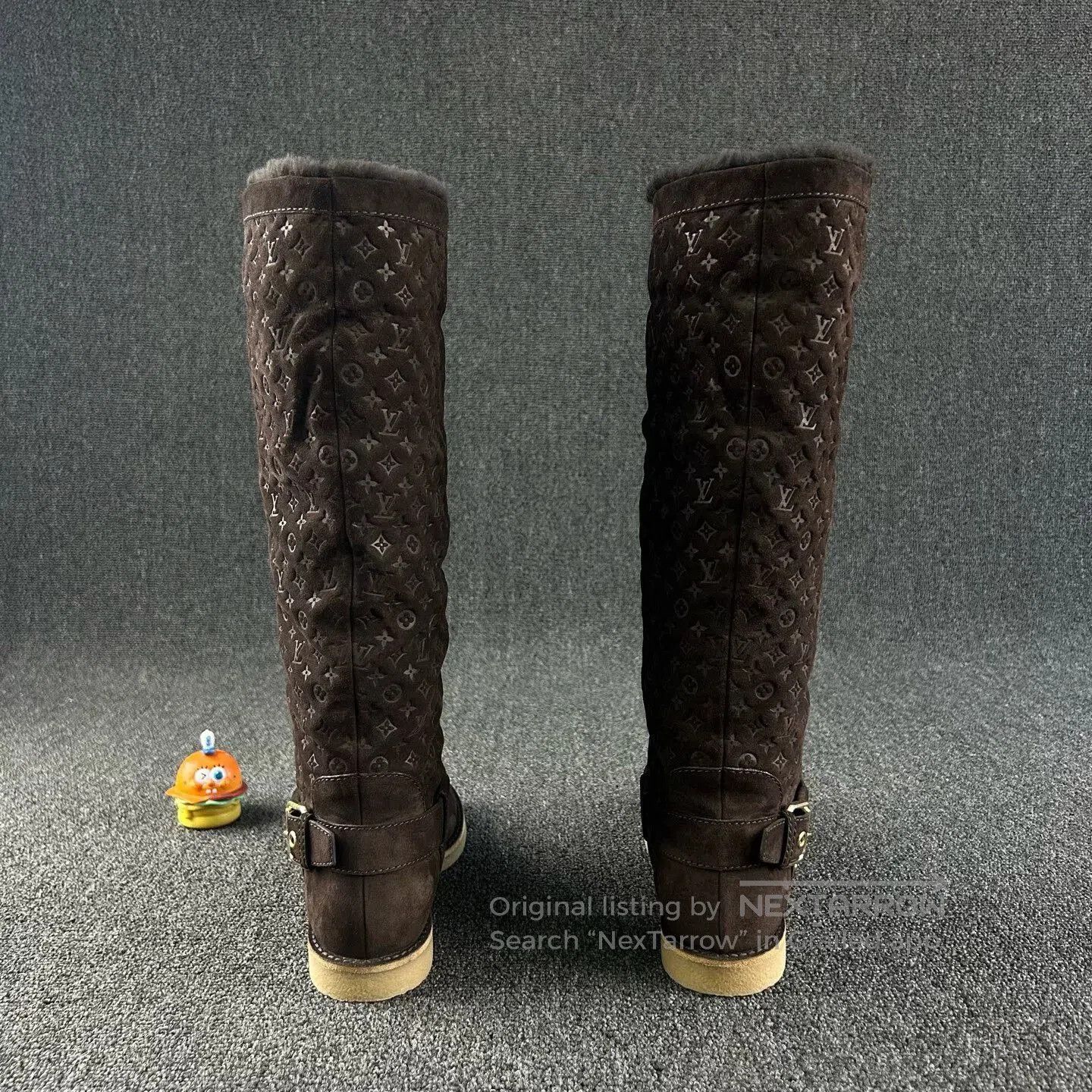 Louis Vuitton Louis Vuitton Brown Tall Printed Boots. Size US 6.5 / IT 36.5 - 5 Thumbnail
