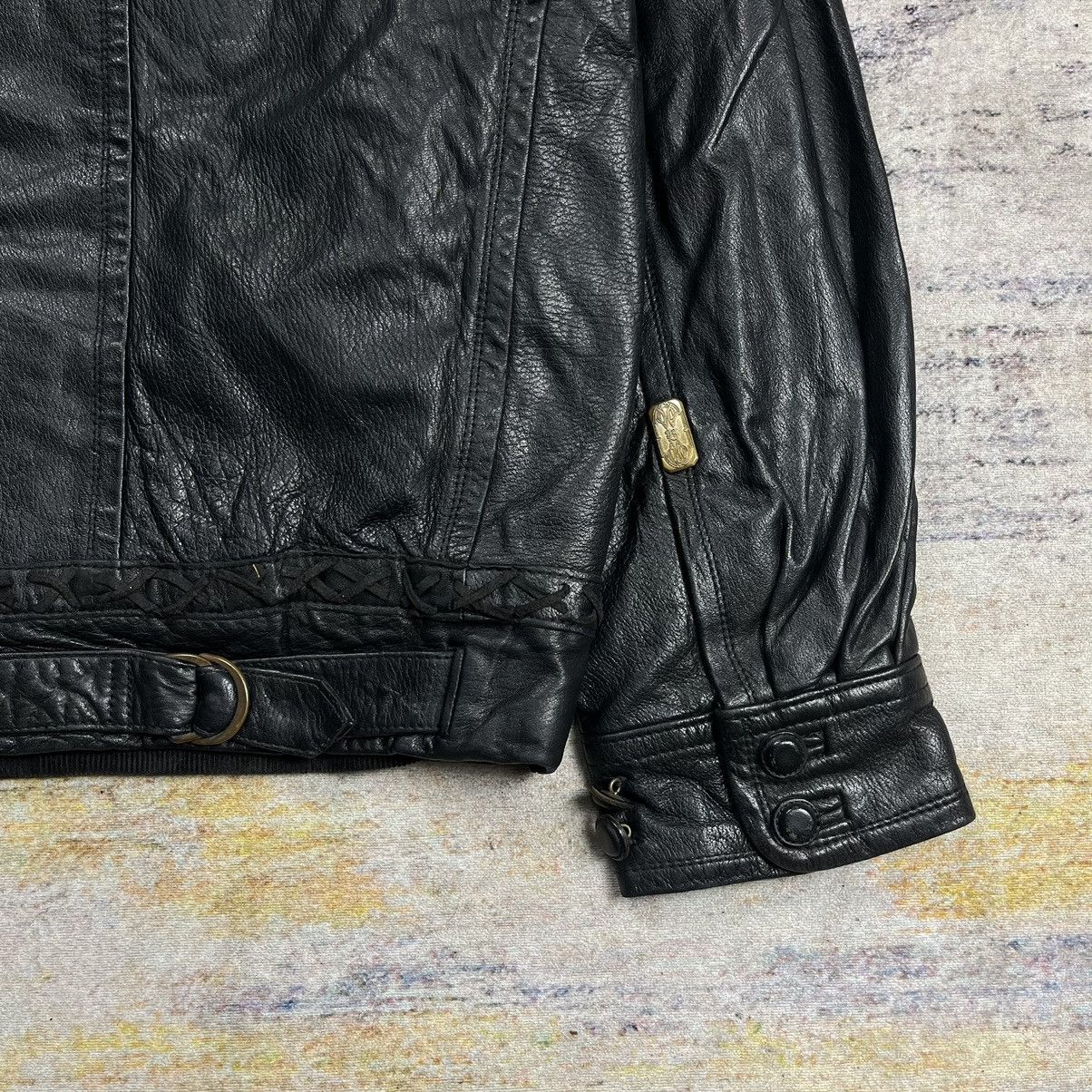 Japanese Brand × Le Grande Bleu (L.G.B.) × Nicole Club 90s Boutique Nicole by itsuko trucker lace leather jacket Size US M / EU 48-50 / 2 - 7 Thumbnail