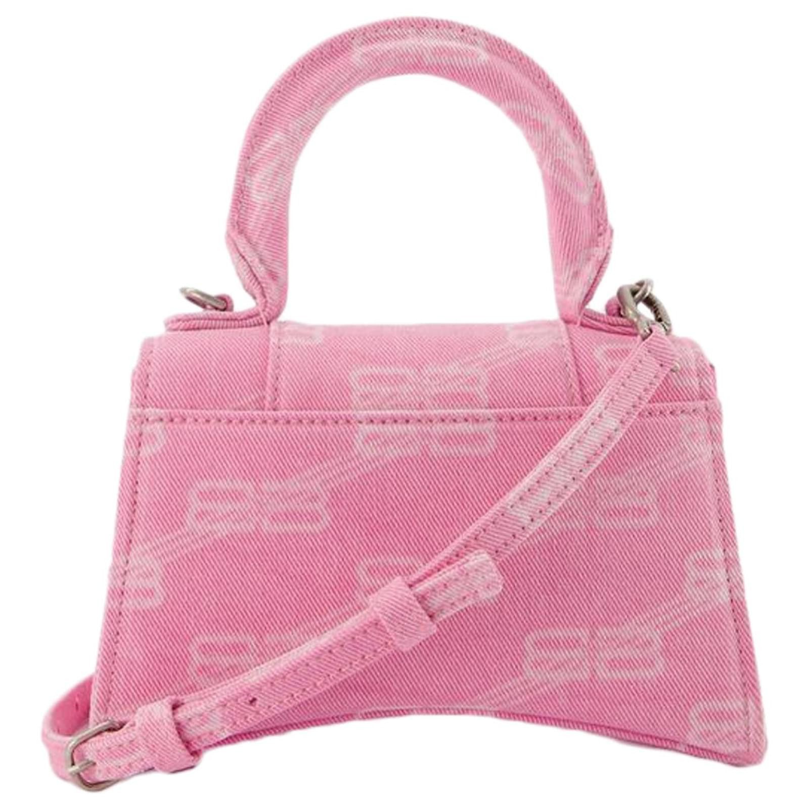 Balenciaga o1la1rc1a1024 Size: OS / Hourglass Top Handle Bag in Pink Size ONE SIZE - 3 Thumbnail