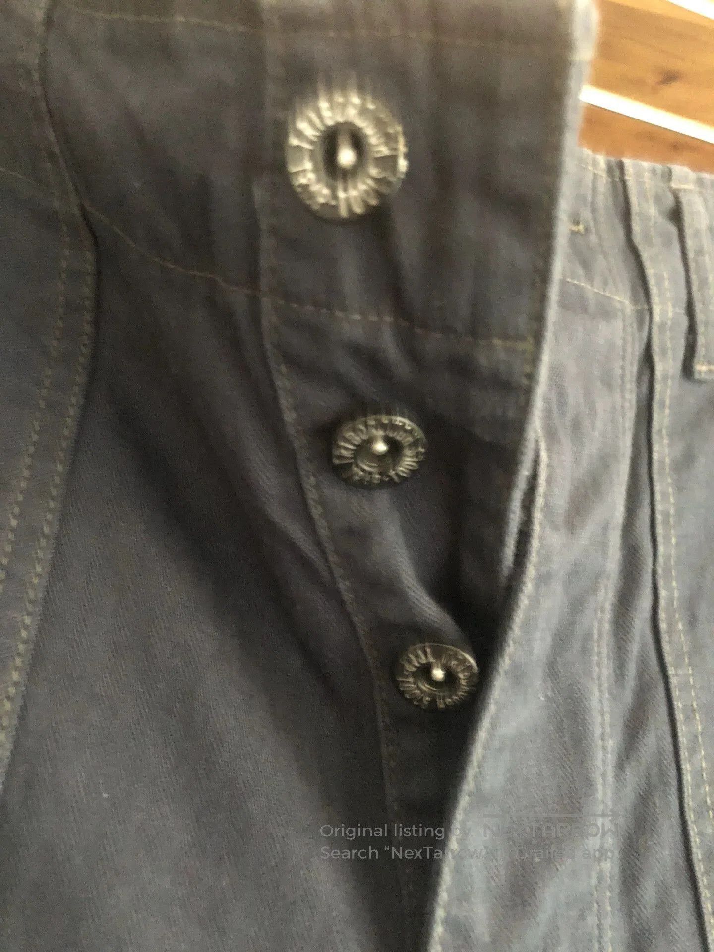 Japanese Brand vintage blue work pants with unique details. Size US 30 / EU 46 - 4 Thumbnail