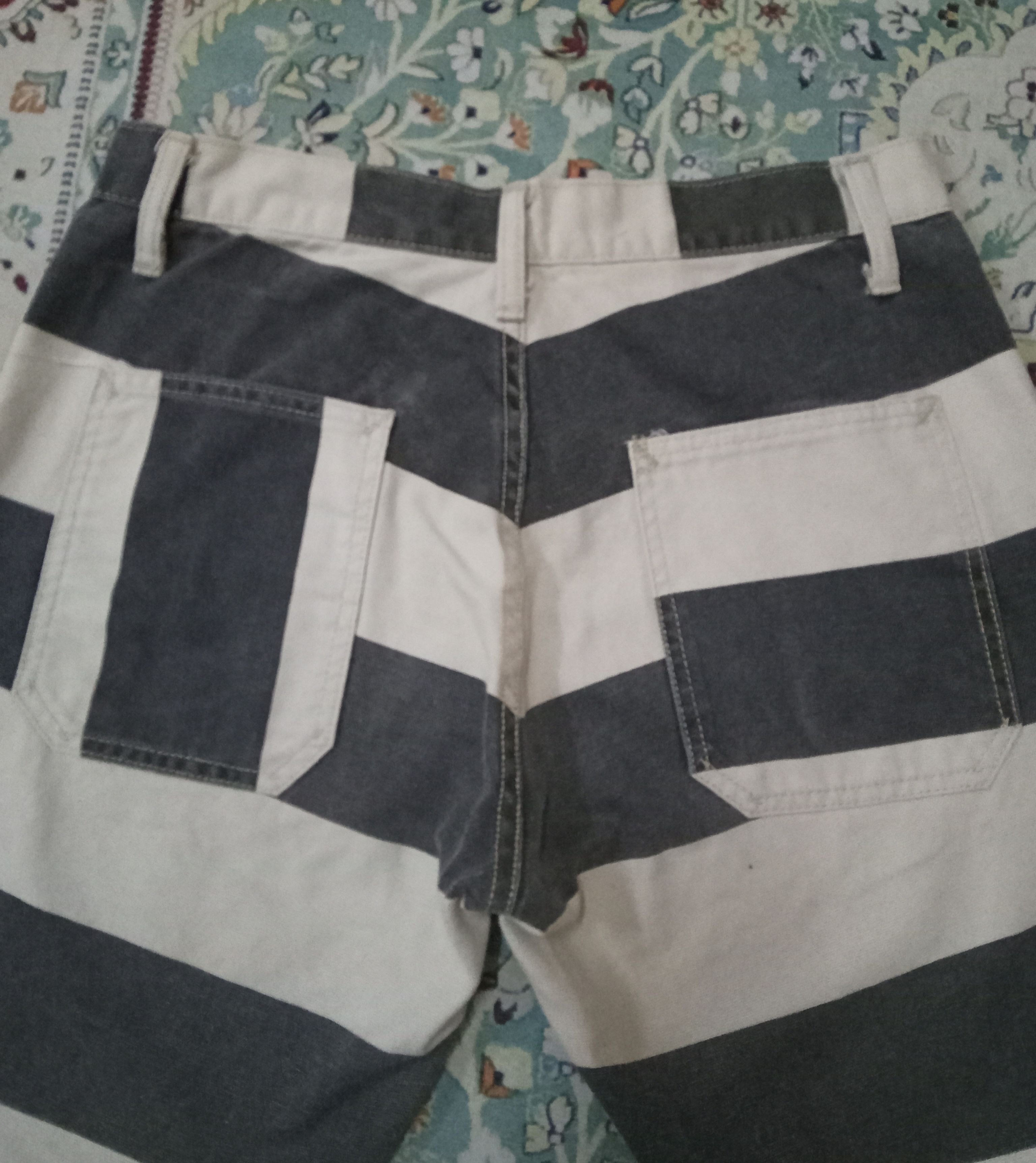Japanese Brand Road Runner Duck Canvas Prisoner Stripe Rare Pants Size US 31 - 9 Thumbnail