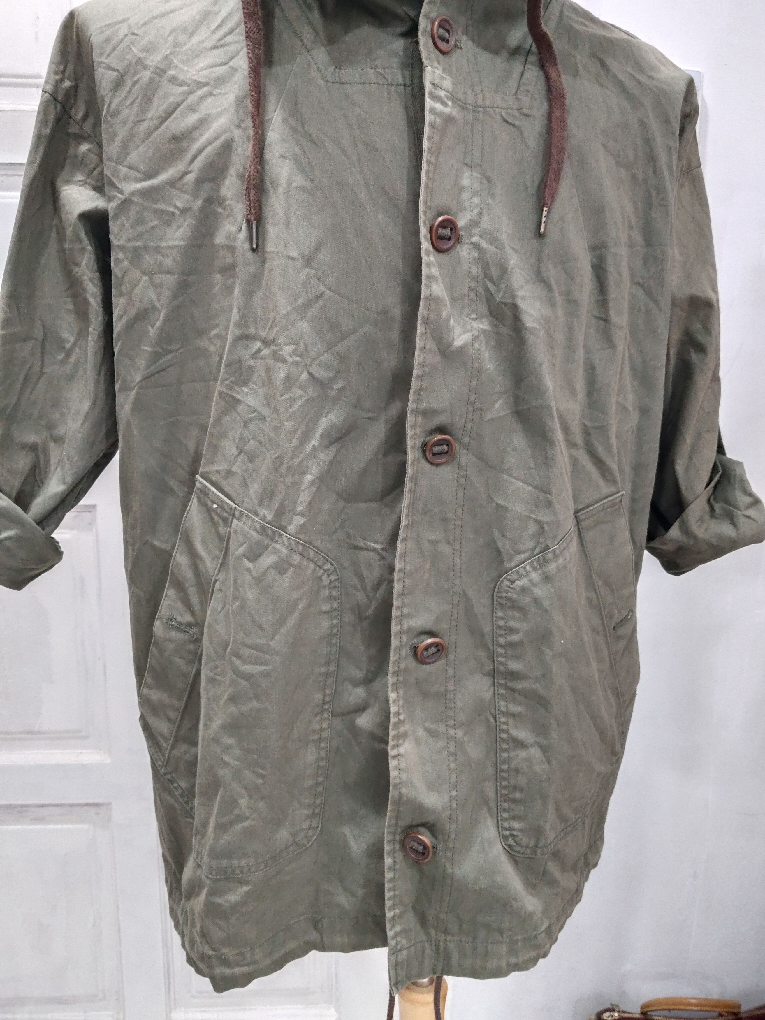 If Six Was Nine × Japanese Brand Nombre Impair Hooded Army Green Parka Size US XL / EU 56 / 4 - 2 Thumbnail