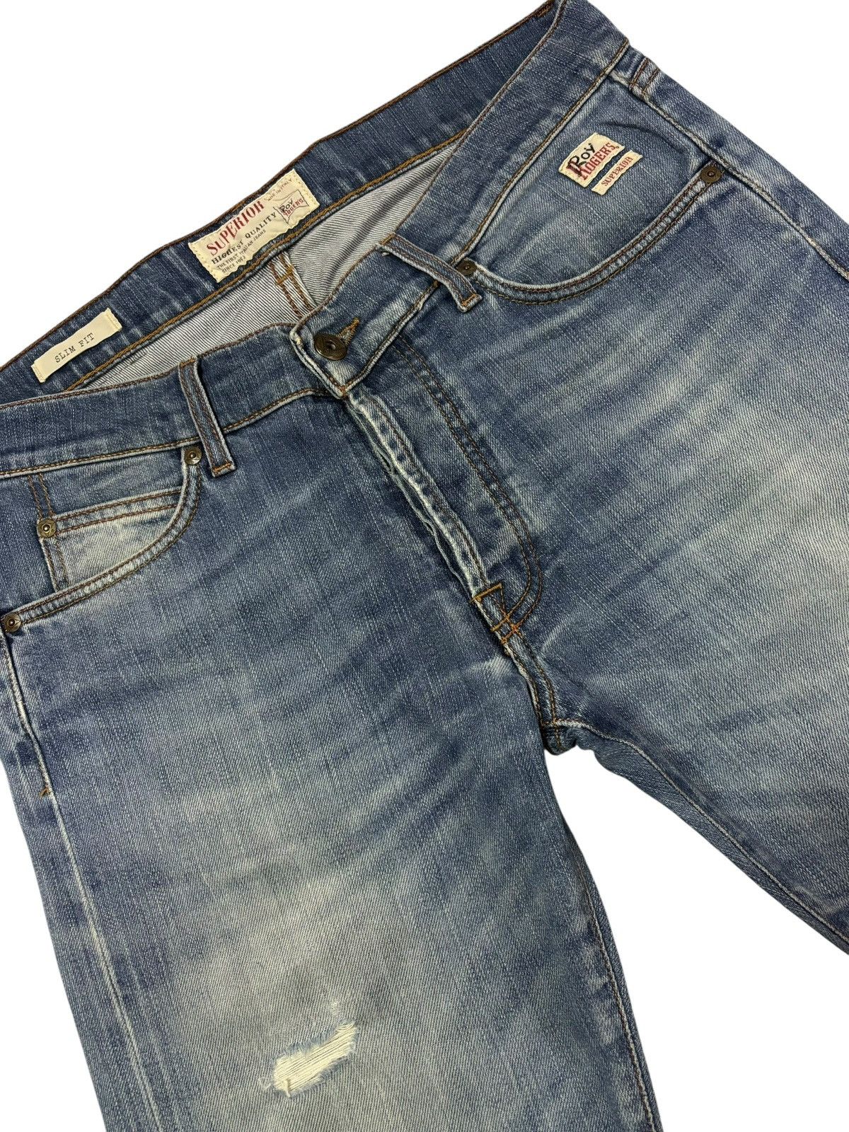 Roy Denim Vtg 90s Deadstock Roy Rogers Selvedge Distressed Jeans Size US 32 / EU 48 - 7 Thumbnail