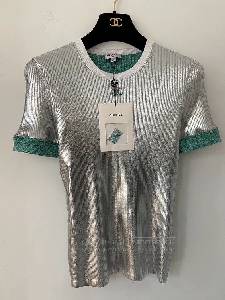 Chanel Chanel 25C Early Spring Vacation Series Hot Silver Green K Size XS / US 0-2 / IT 36-38 - 1 Thumbnail