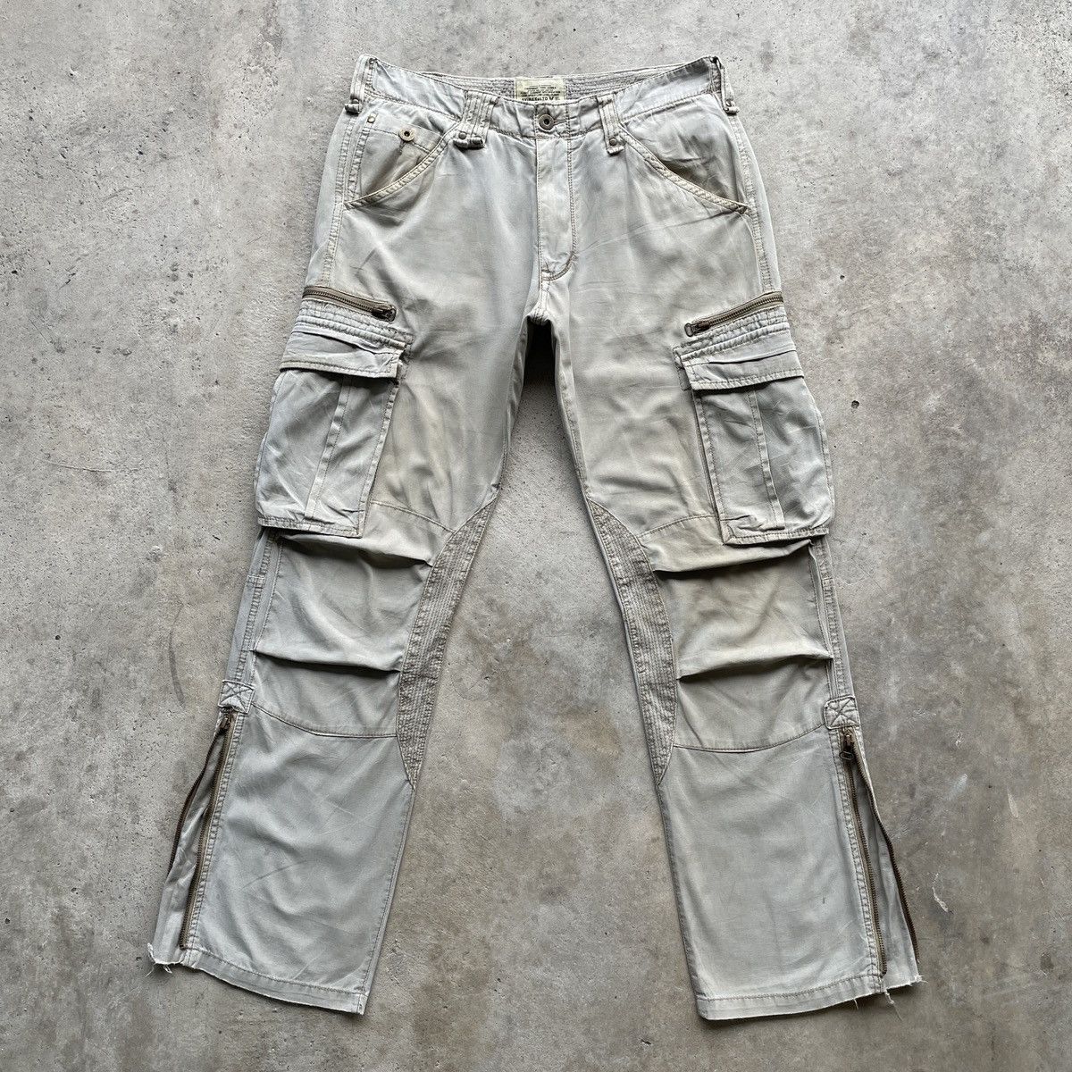 Vintage AVIREX 9 Pocket Faded Double Knee Cargo Pants W32