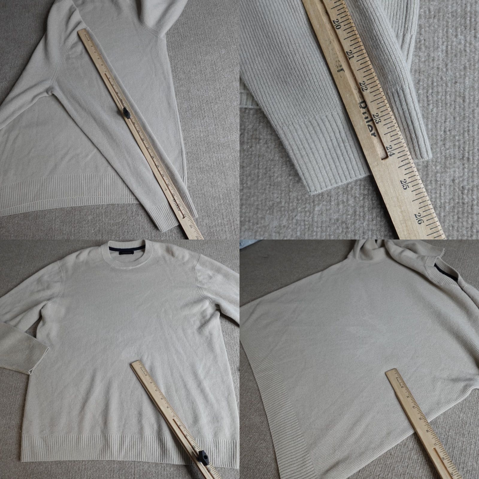 NAADAM Nadaam Mens Sweater XL Beige Wool Cashmere Solid Pullover Crew Neck Long Sleeve Vintage? No. Size US XL / EU 56 / 4 - 8 Thumbnail