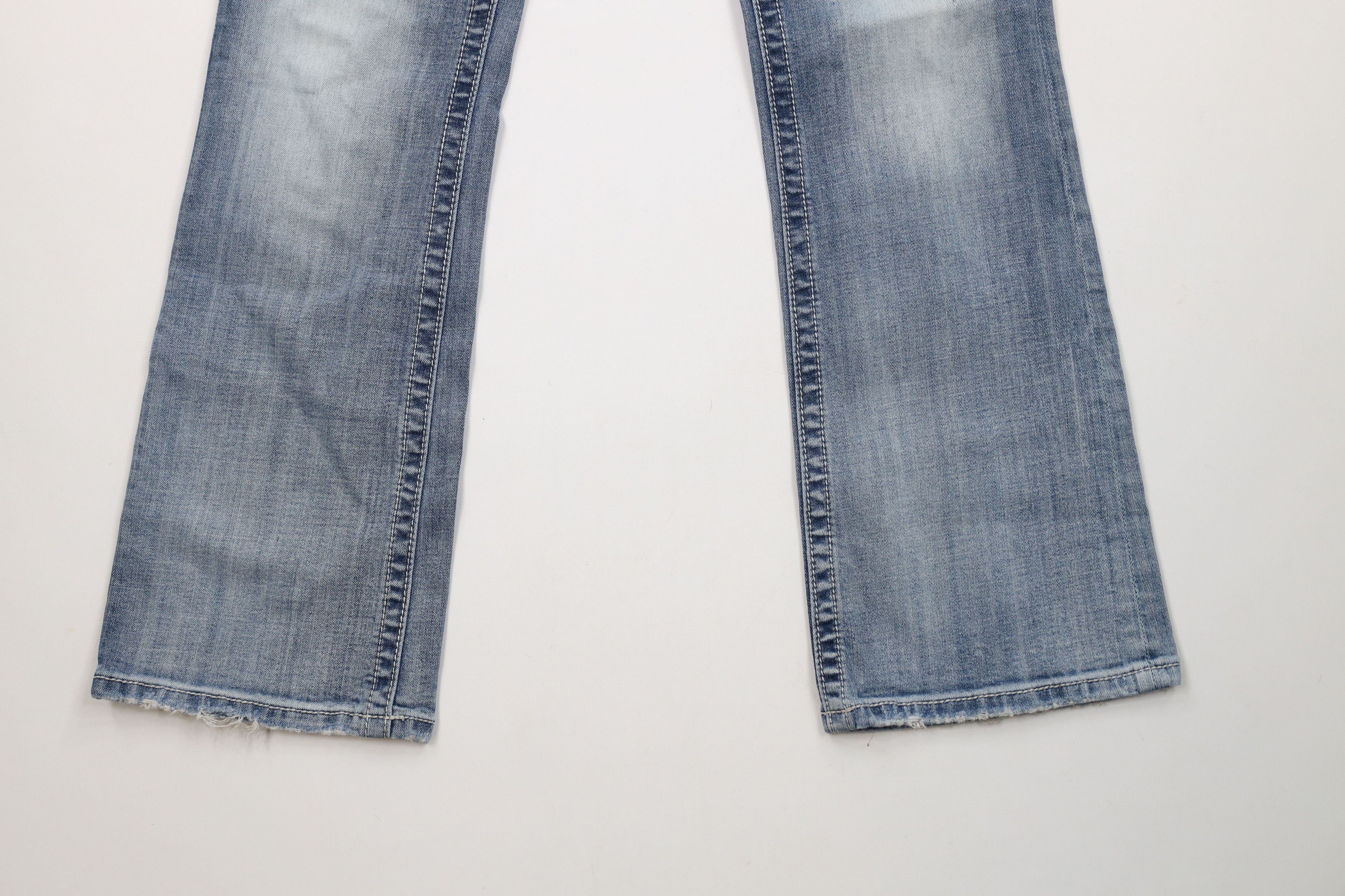 Miss Me × Vintage Miss Me Thick Stitch Flared Bootcut Denim Jeans Blue Size 31" - 4 Thumbnail