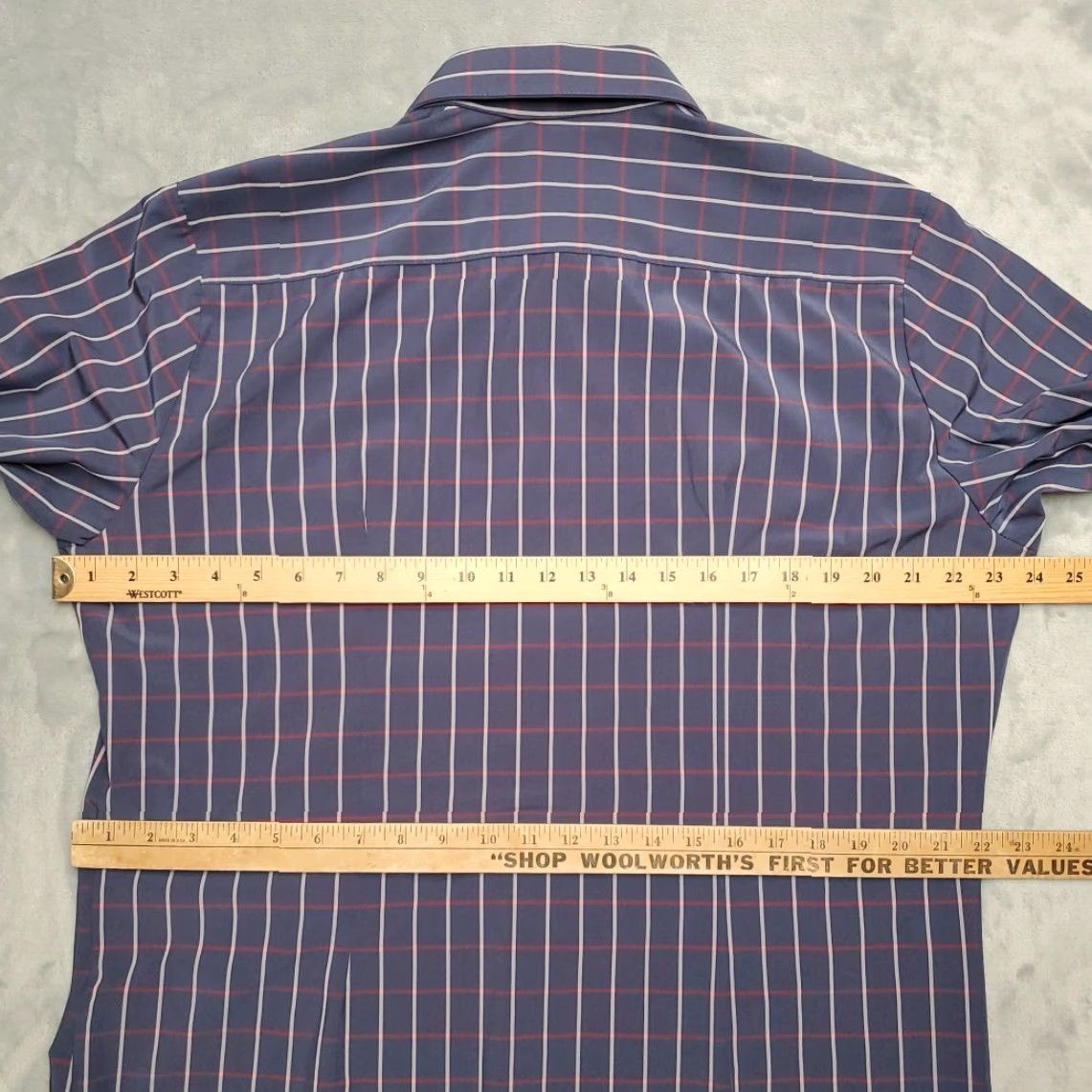 Mizzen+Main Mizzen+Main Shirt Mens XL Trim Fit Blue Plaid Leeward Long Sleeve Size US XL / EU 56 / 4 - 5 Thumbnail
