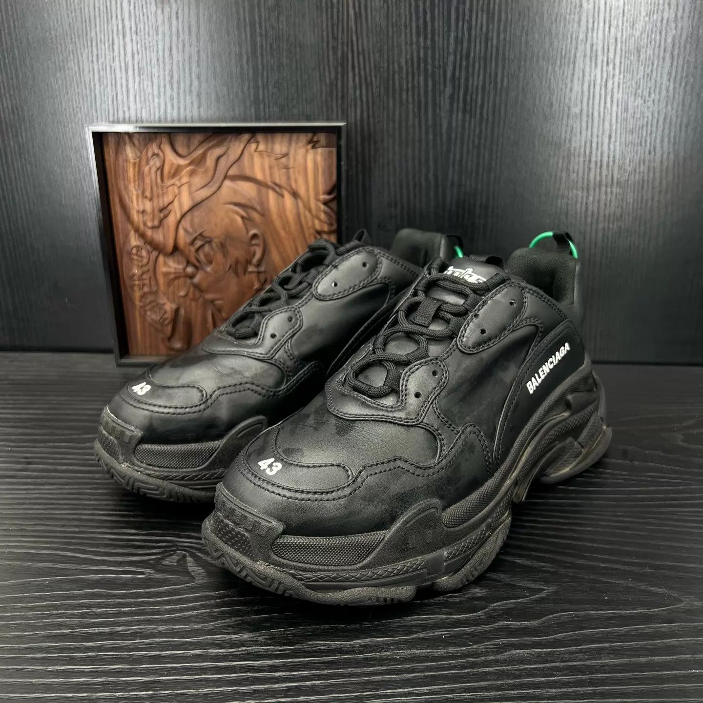 Balenciaga Balenciaga Triple S Black Size 43 Like New Original Box Size US 10 / EU 43 - 1 Thumbnail