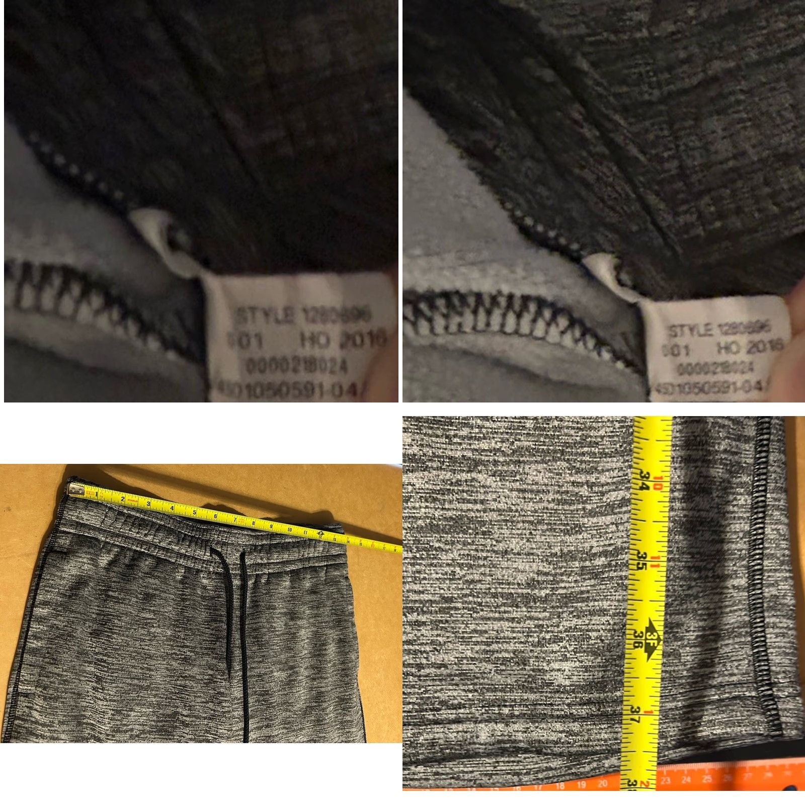 Under Armour Under Armour Storm 1 Gym Yoga Pants Women S Gray Elastic Waist Drawstring Pockets 100% Polyester Wide-Leg Inseam 30 Size 28" / US 6 / IT 42 - 8 Thumbnail