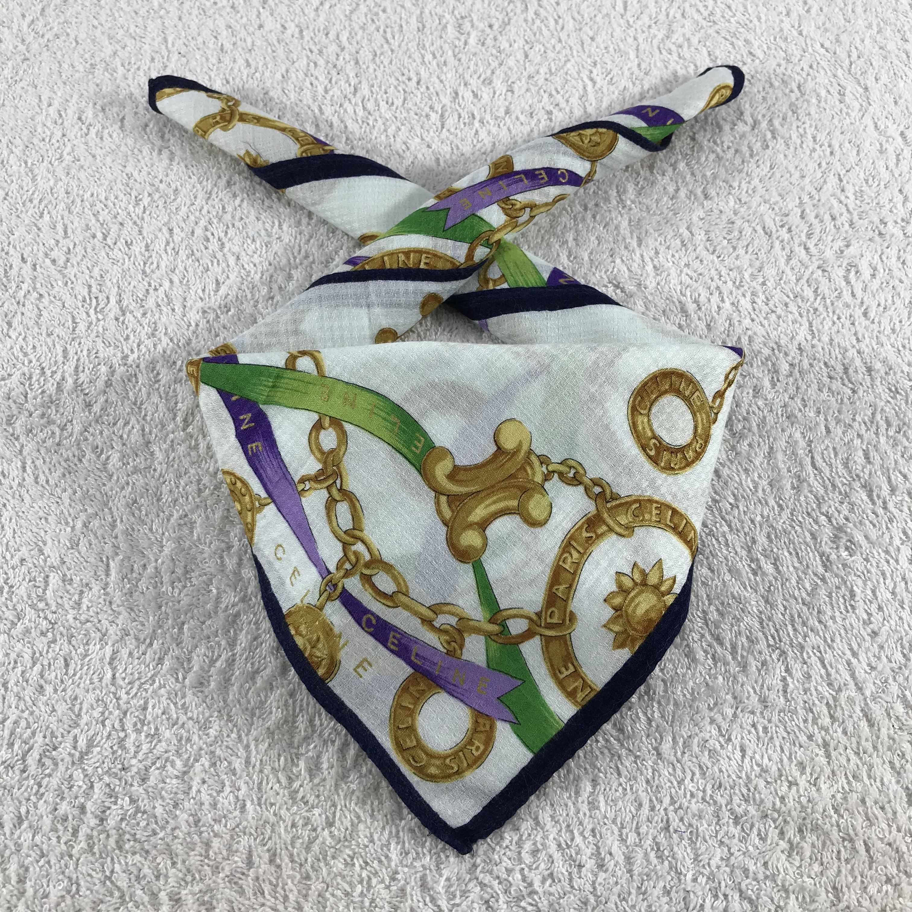 Celine × Vintage Celine Bandana / Handkerchief / Neckerchief - S187 Size ONE SIZE - 3 Thumbnail