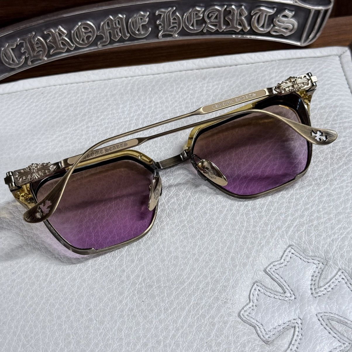 Chrome Hearts Chrome Hearts LMGA 1/1 ‘Lakers’ Sunglasses Size ONE SIZE - 3 Thumbnail