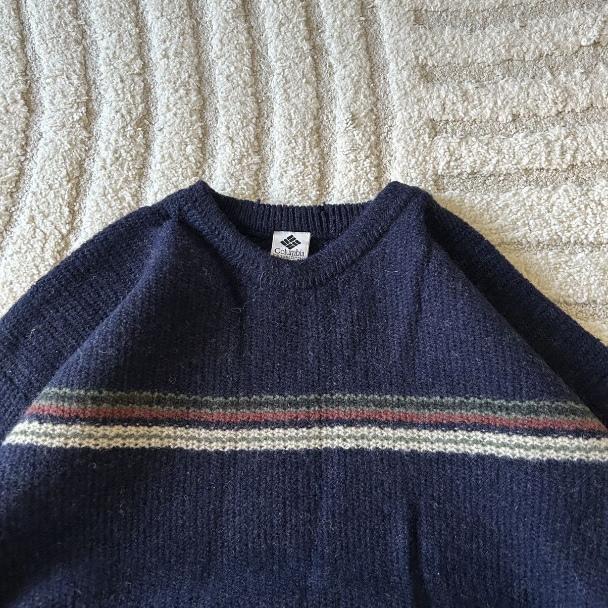 Columbia Vintage 90s Columbia Wool Sweater Size US XL / EU 56 / 4 - 2 Thumbnail