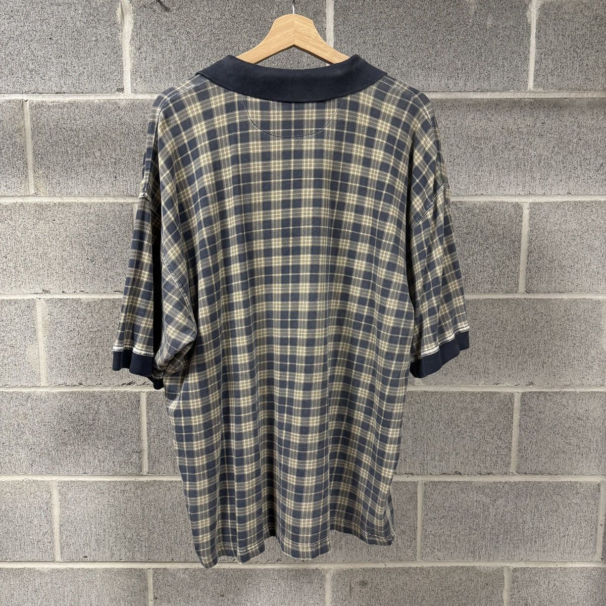 90s Faded Thrashed Plaid Collar Shirt ERD Grunge Chrome