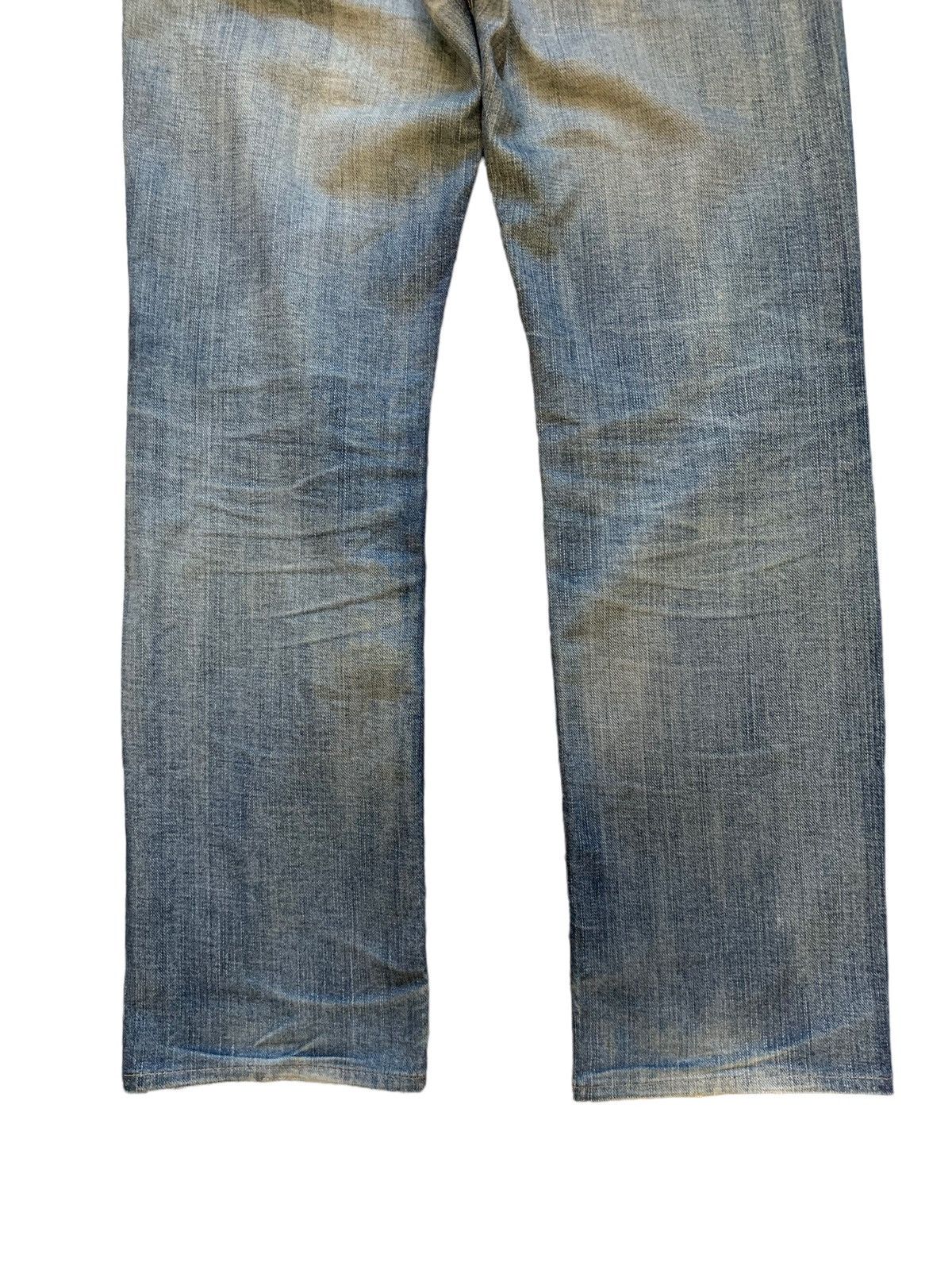 If Six Was Nine × Japanese Brand Back Number Mud Wash Bush Distressed Jeans (AB15) Size US 33 - 9 Thumbnail