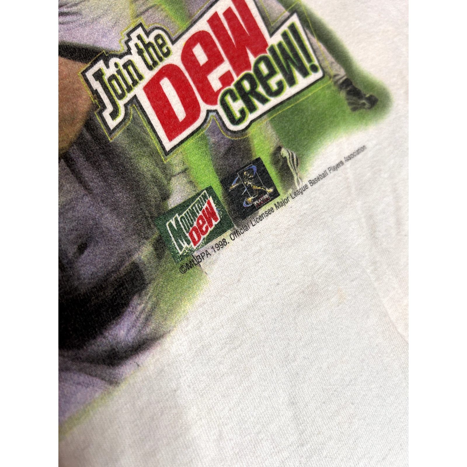 Delta × MLB × Vintage Vintage 90s Mountain Dew Crew MLB Baseball T-Shirt Size US XL / EU 56 / 4 - 4 Thumbnail