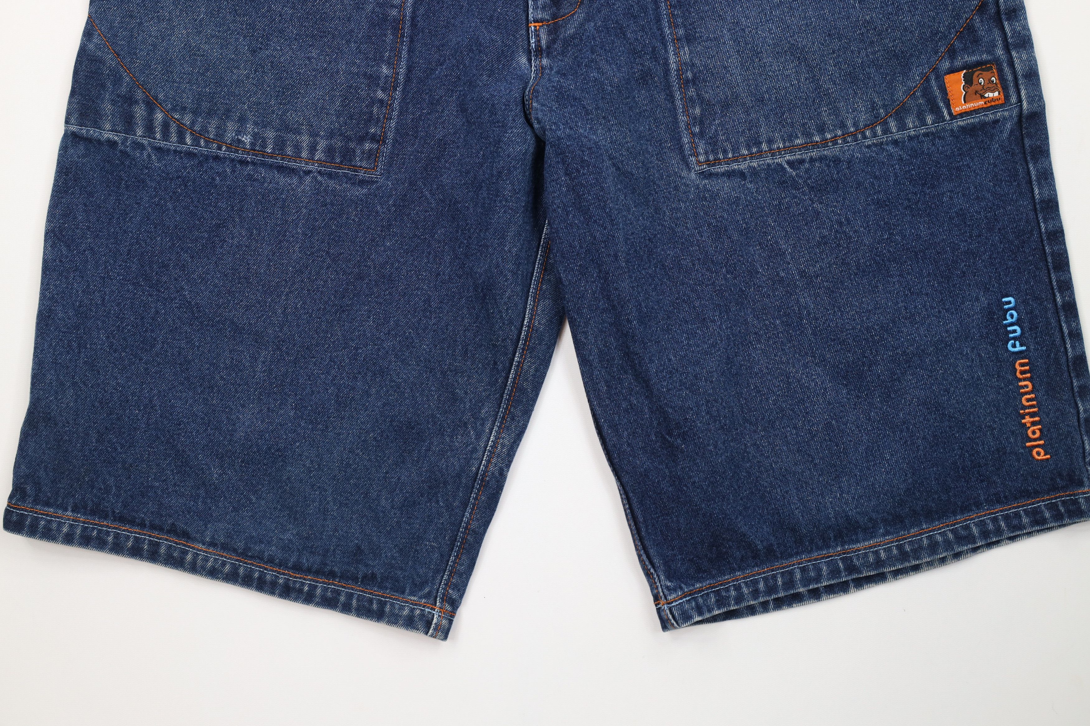 Fubu Vintage 90s Y2K FUBU and the Junkyard Gang Denim Shorts Size US 34 / EU 50 - 4 Thumbnail