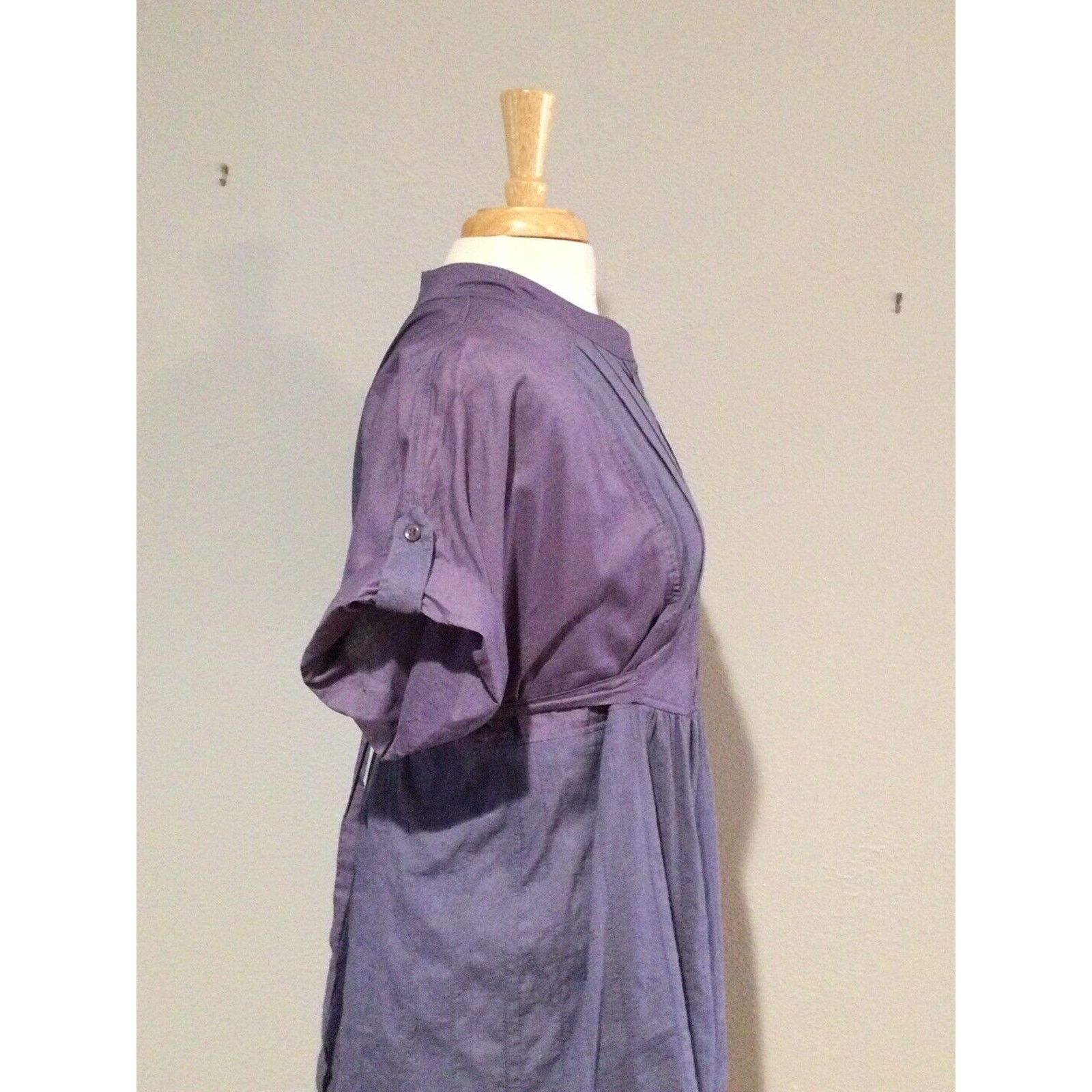 Vintage BCBGeneration Purple 3 Button Bodice Tie Back Midi Dress L Size L / US 10 / IT 46 - 7 Thumbnail