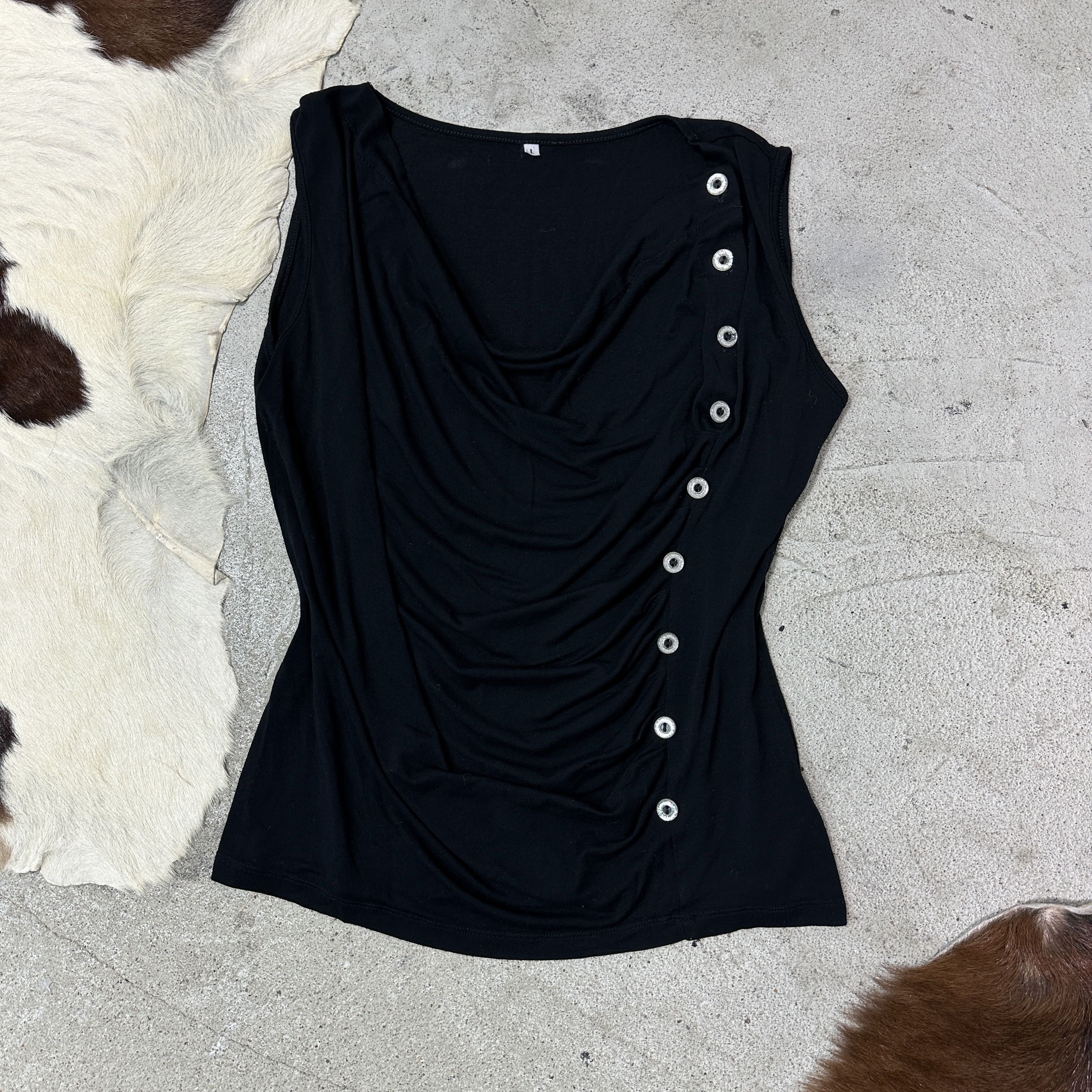 Vintage Vintage Avant Garde Grunge Opium Buttons Top Y2K Size M / US 6-8 / IT 42-44 - 6 Thumbnail