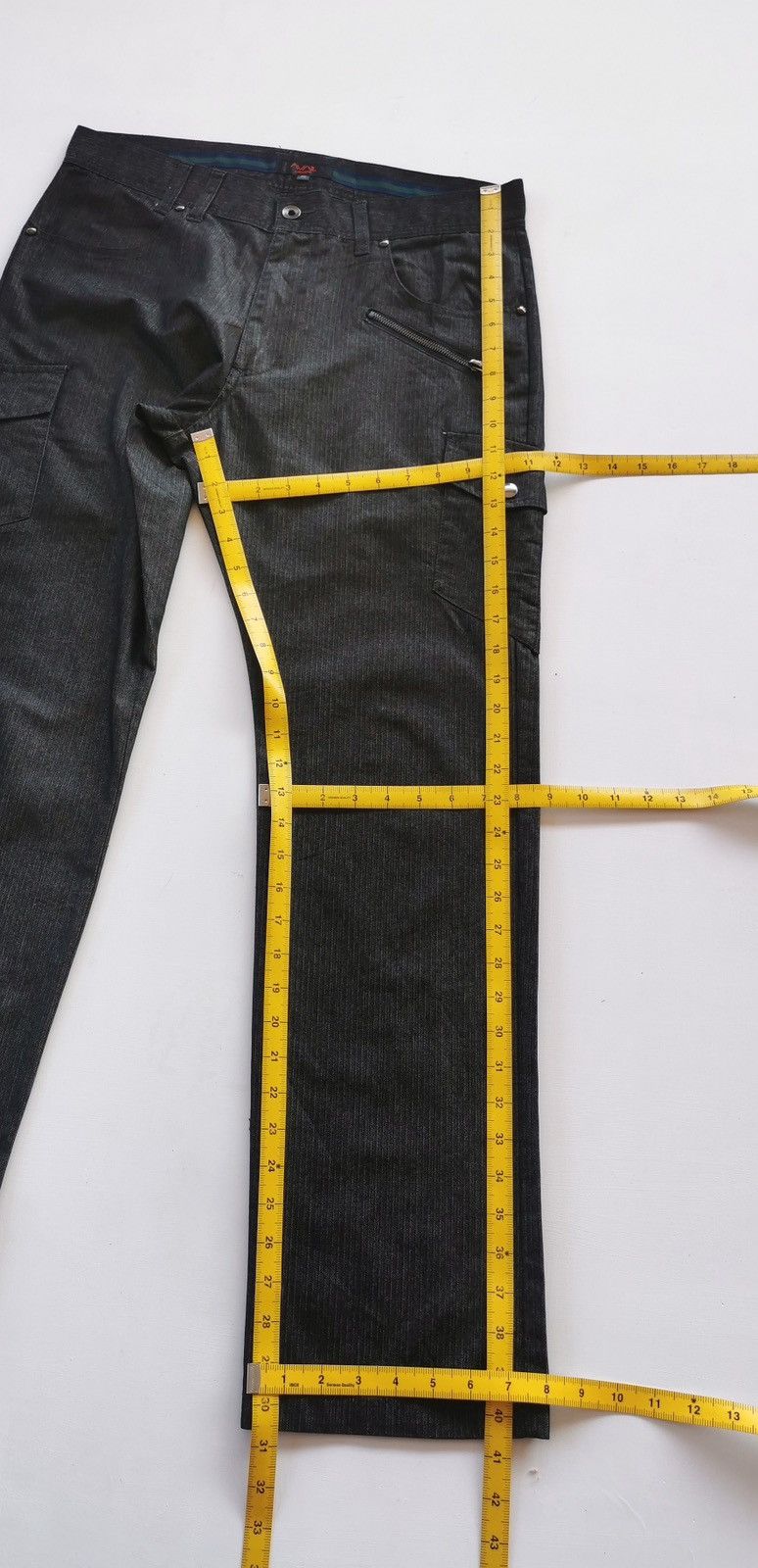 Japanese Brand Avail Japan Striped Zipper Cargo Pants Size US 33 - 11 Thumbnail