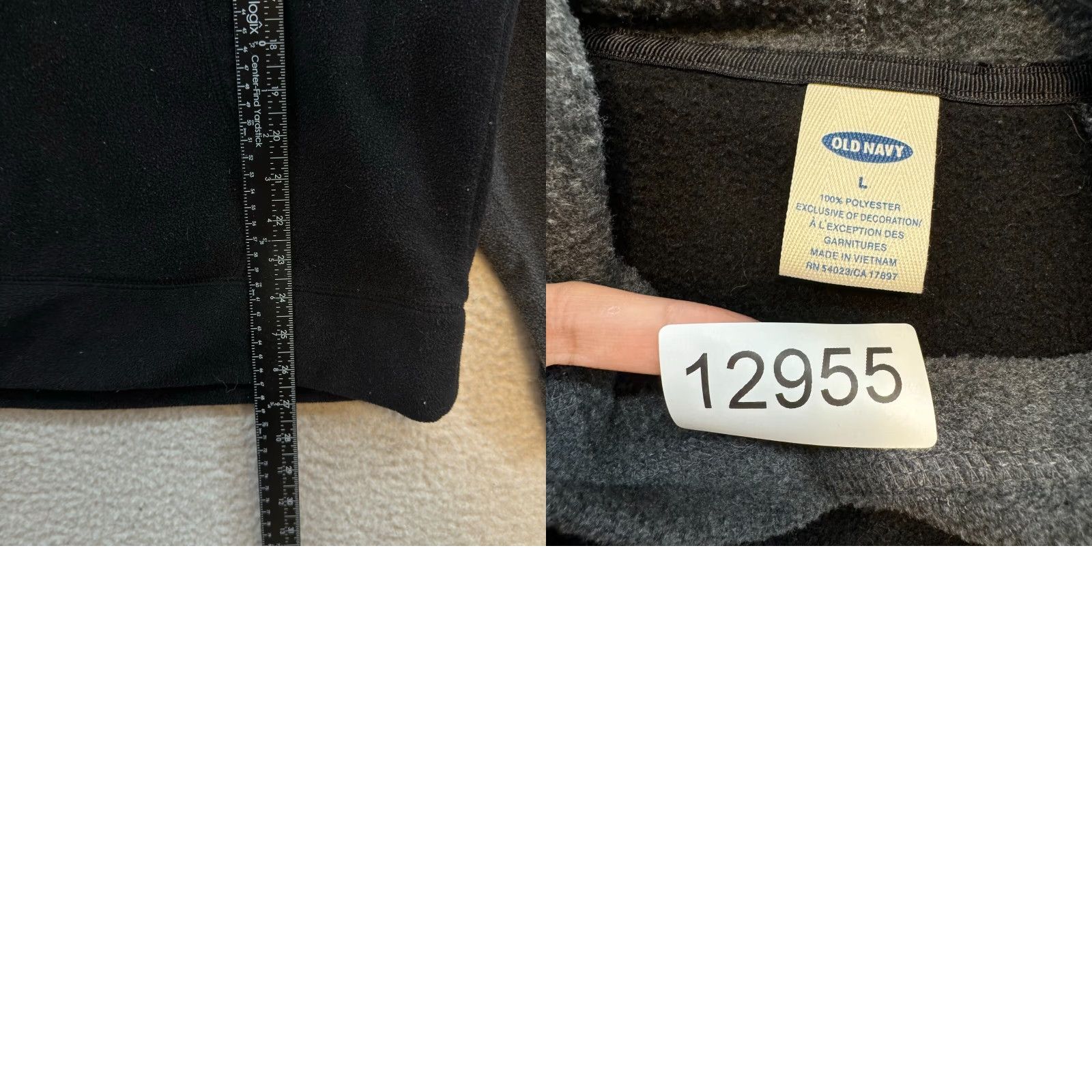 Old Navy VINTAGE Old Navy Hoodie Sweater Jacket L Black Fleece Logo Spellout Skater L Mens Size US L / EU 52-54 / 3 - 8 Thumbnail