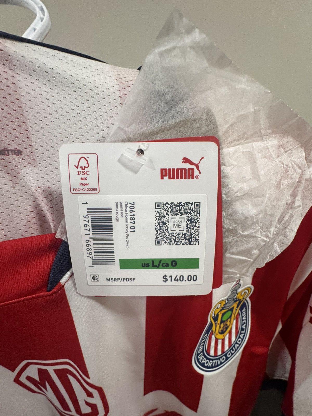 Puma PUMA LIGA MX CHIVAS JERSEY Size US L / EU 52-54 / 3 - 8 Thumbnail