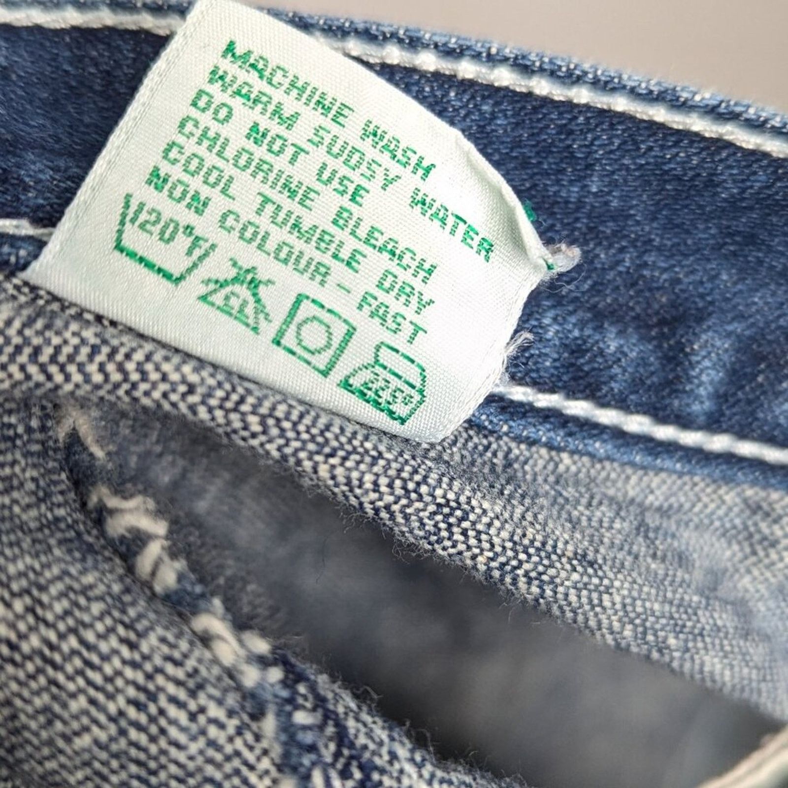 Vintage Vintage Gitano 70s High Waist Jeans White Contrast Stitching Size 32" / US 10 / IT 46 - 8 Thumbnail