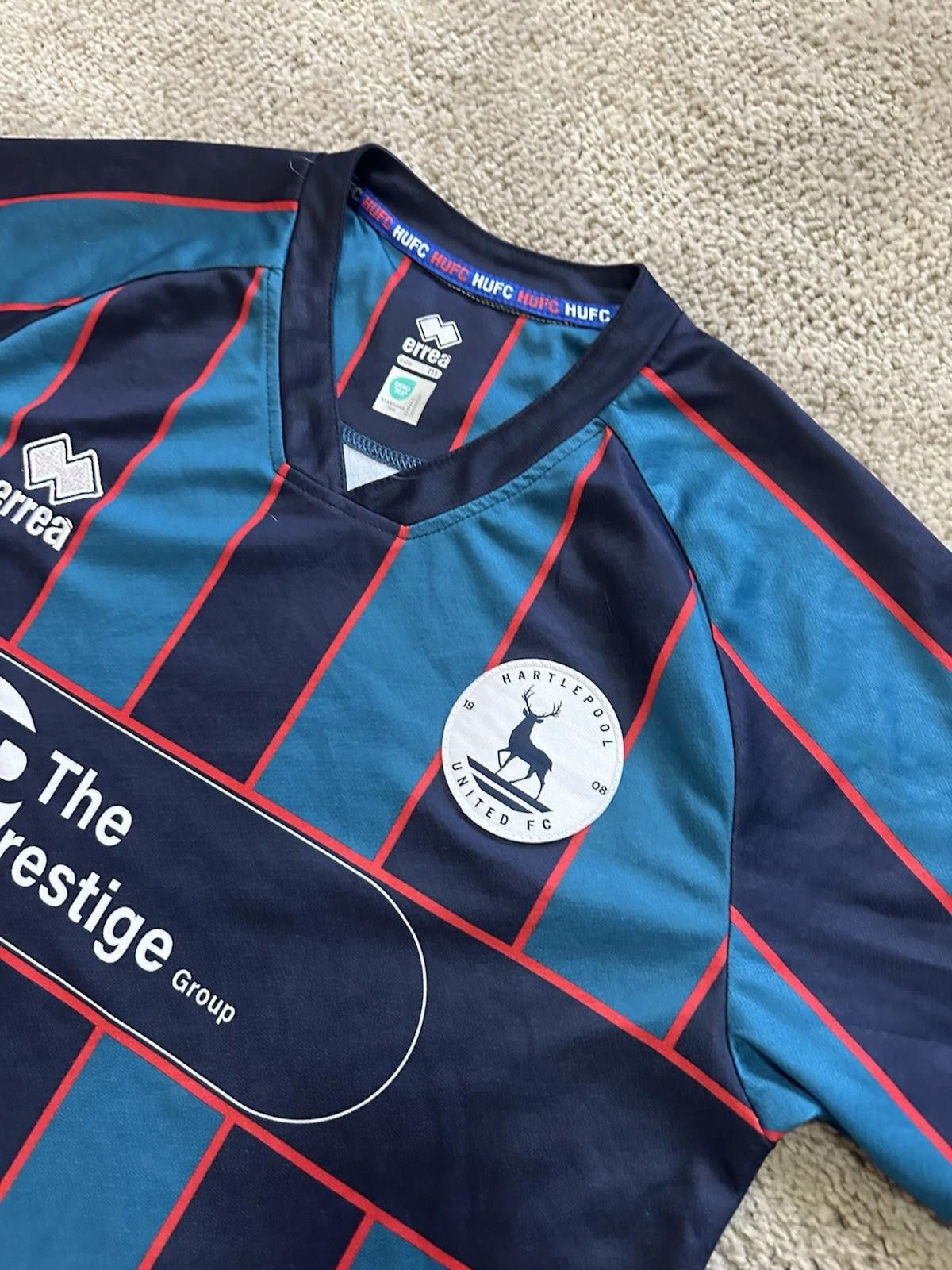 Errea Hartlepool United 2023-24 Away Football Shirt Soccer Jersey Size US M / EU 48-50 / 2 - 4 Thumbnail