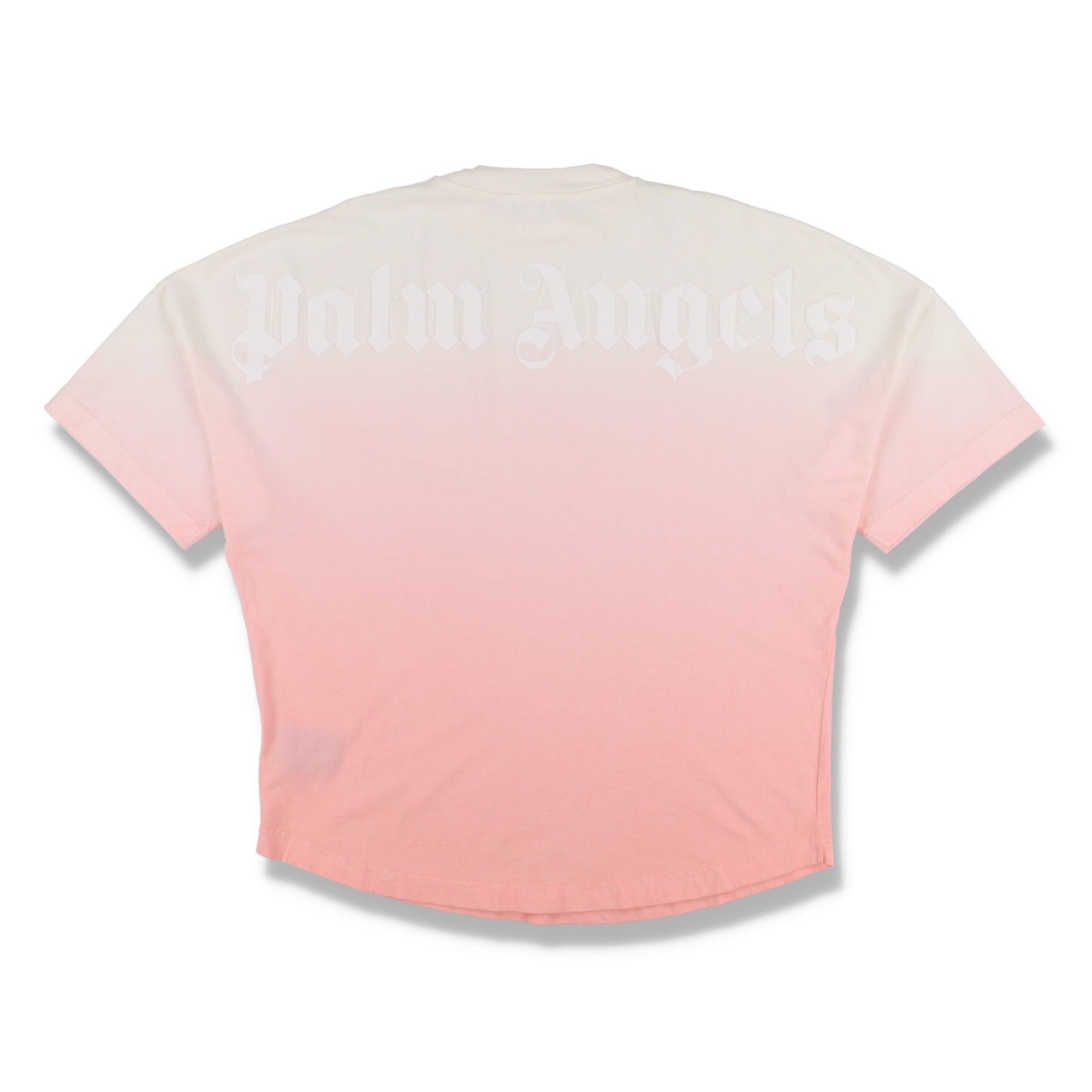 Palm Angels Pink Gradient Back Logo Oversized T-Shirt Size US XXS / EU 40 - 1 Thumbnail