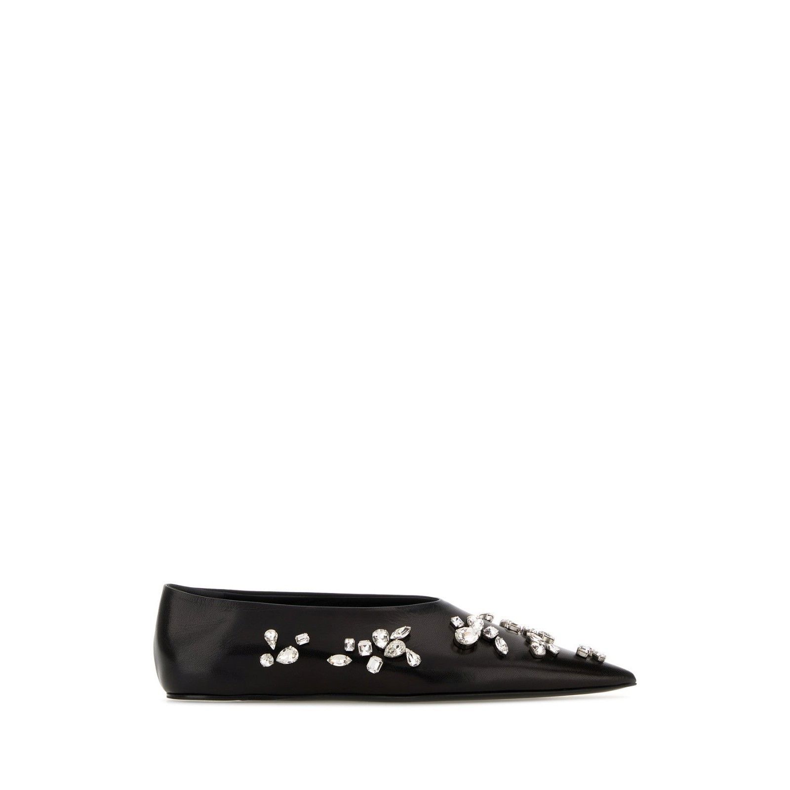 JIL SANDER Black Leather Ballerina Flats New & Authentic (Wo