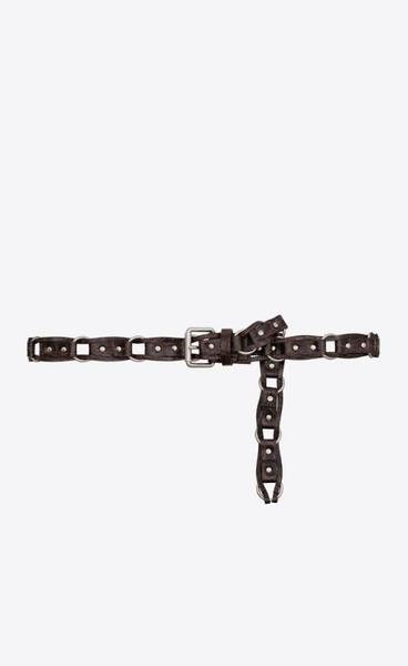 Saint Laurent Paris o1s1wg111224 Size: 75 / Motorcycle Buckle Belt Crocodile Size ONE SIZE - 1 Thumbnail