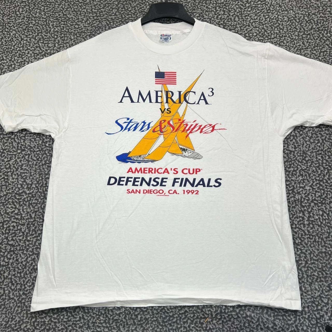 Hanes Vintage America's Cup Shirt Men XL White Beefy Deadstock New Size US XL / EU 56 / 4 - 1 Thumbnail