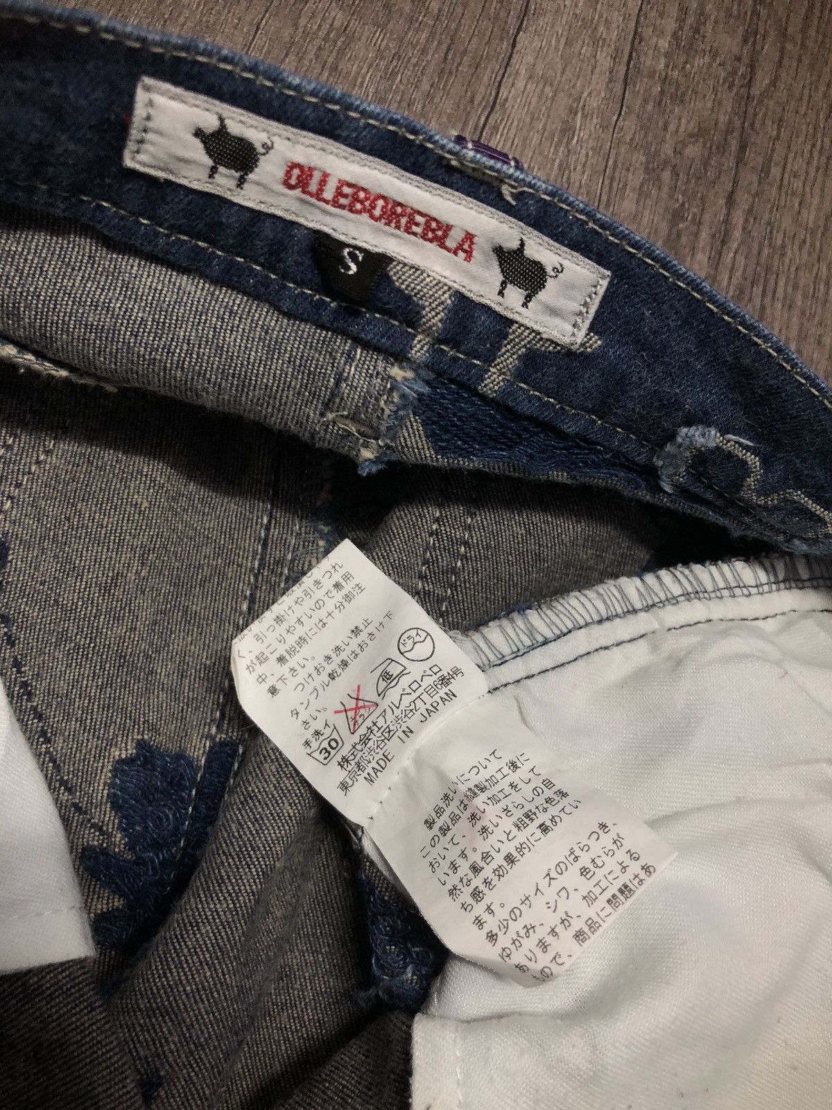 Japanese Brand VINTAGE OLLEBOREBLA STRETCH JEANS FULL PRINT Size 27" / US 4 / IT 40 - 15 Thumbnail