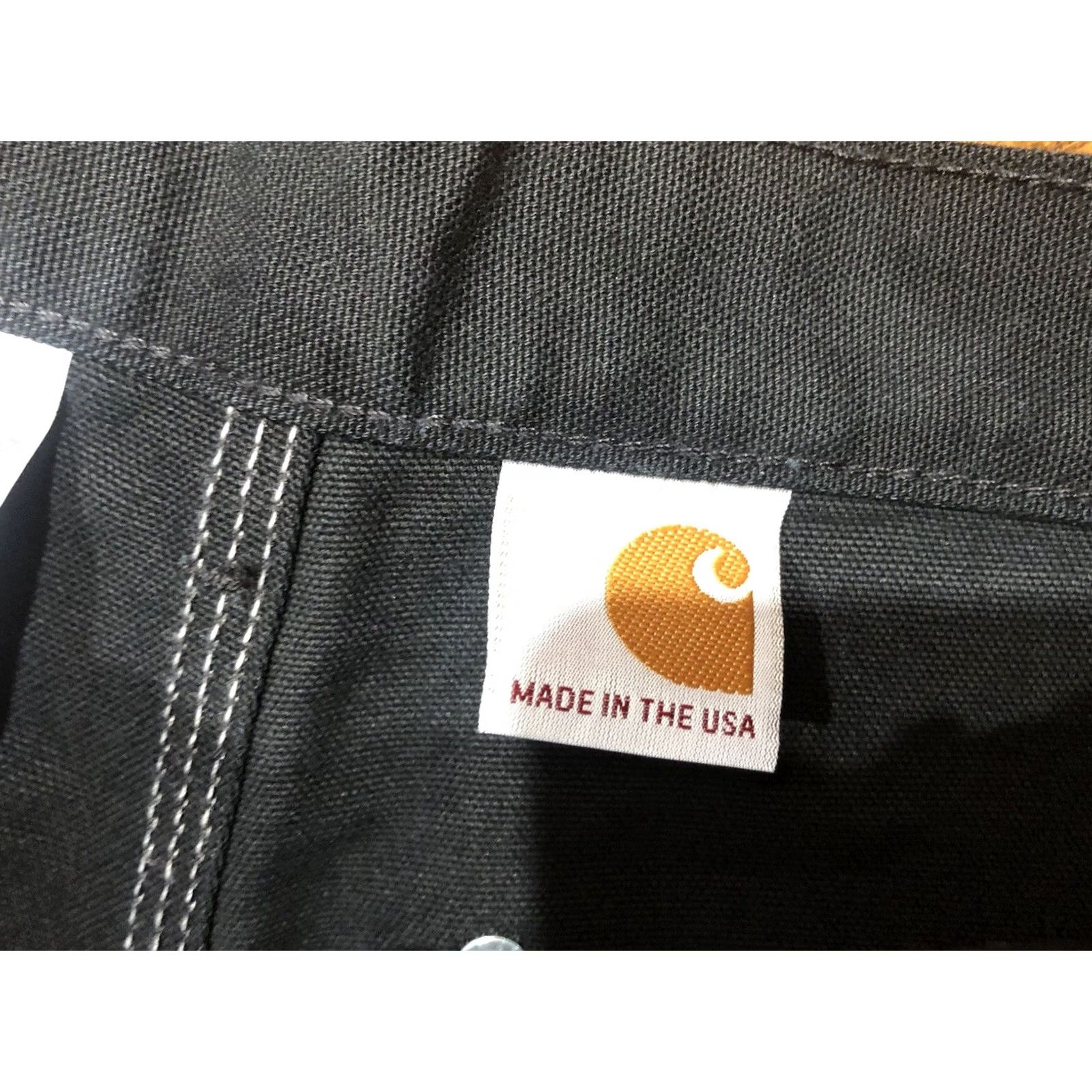 Carhartt VINTAGE Carhartt Carpenter Pants Black 31 x 34 Loose Original Fit 90s Workwear Denim Canvas Straight Leg USA 7 Pocket Double Knee Size US 31 - 6 Thumbnail