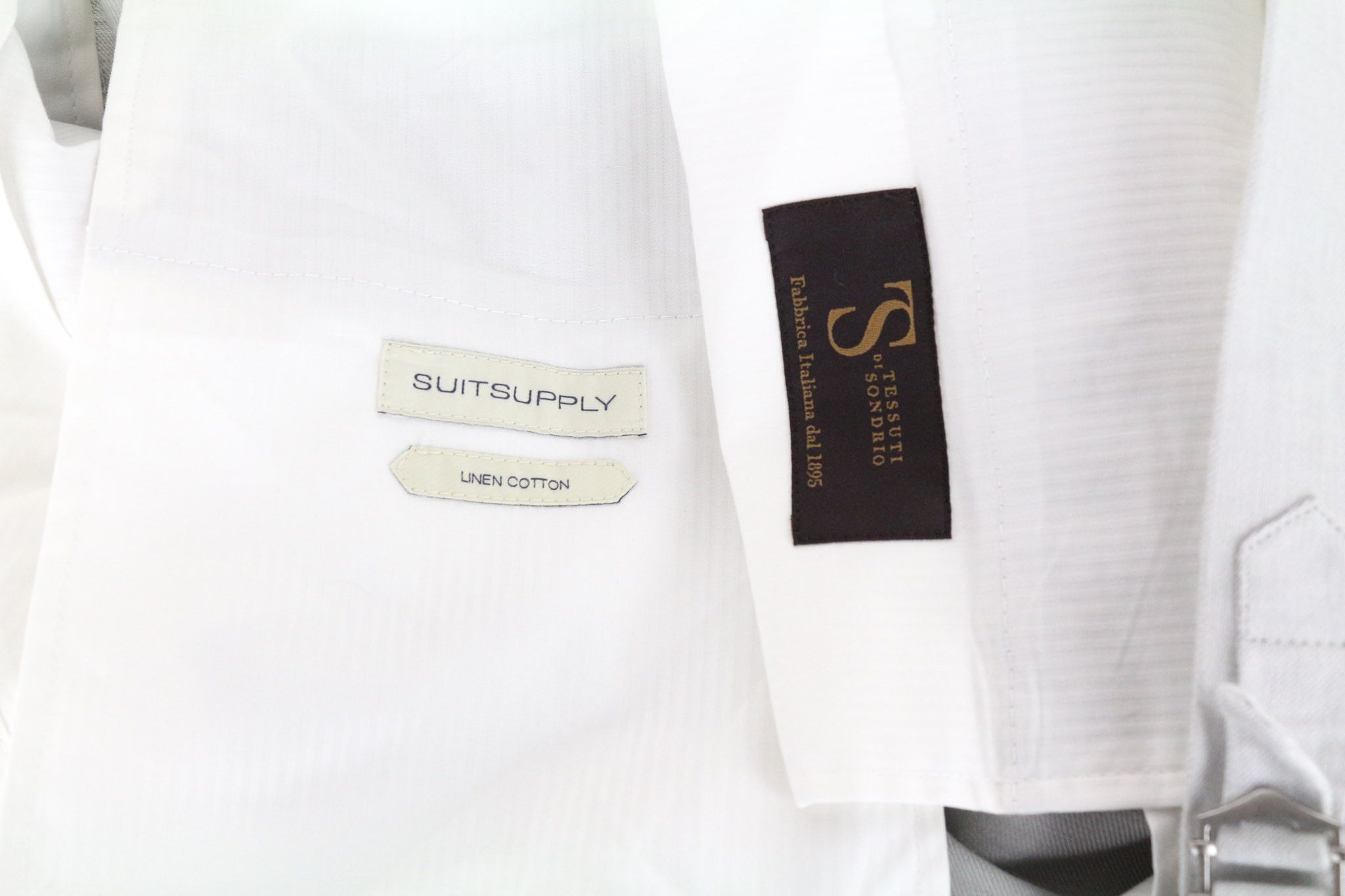 Suitsupply HAVANA PATCH UK40S Grey Slim Linen Cotton Suit 73445 Size 40S - 13 Thumbnail