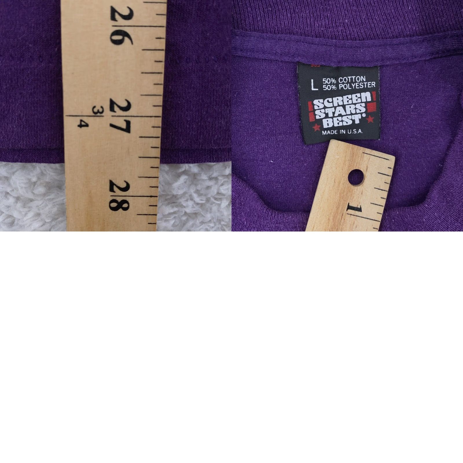 Vintage VINTAGE Screen Stars Best Shirt M Purple USA Poly Cotton Tee 90s Mens Crew Neck Short Sleeve Tagless Solid Size US M / EU 48-50 / 2 - 8 Thumbnail
