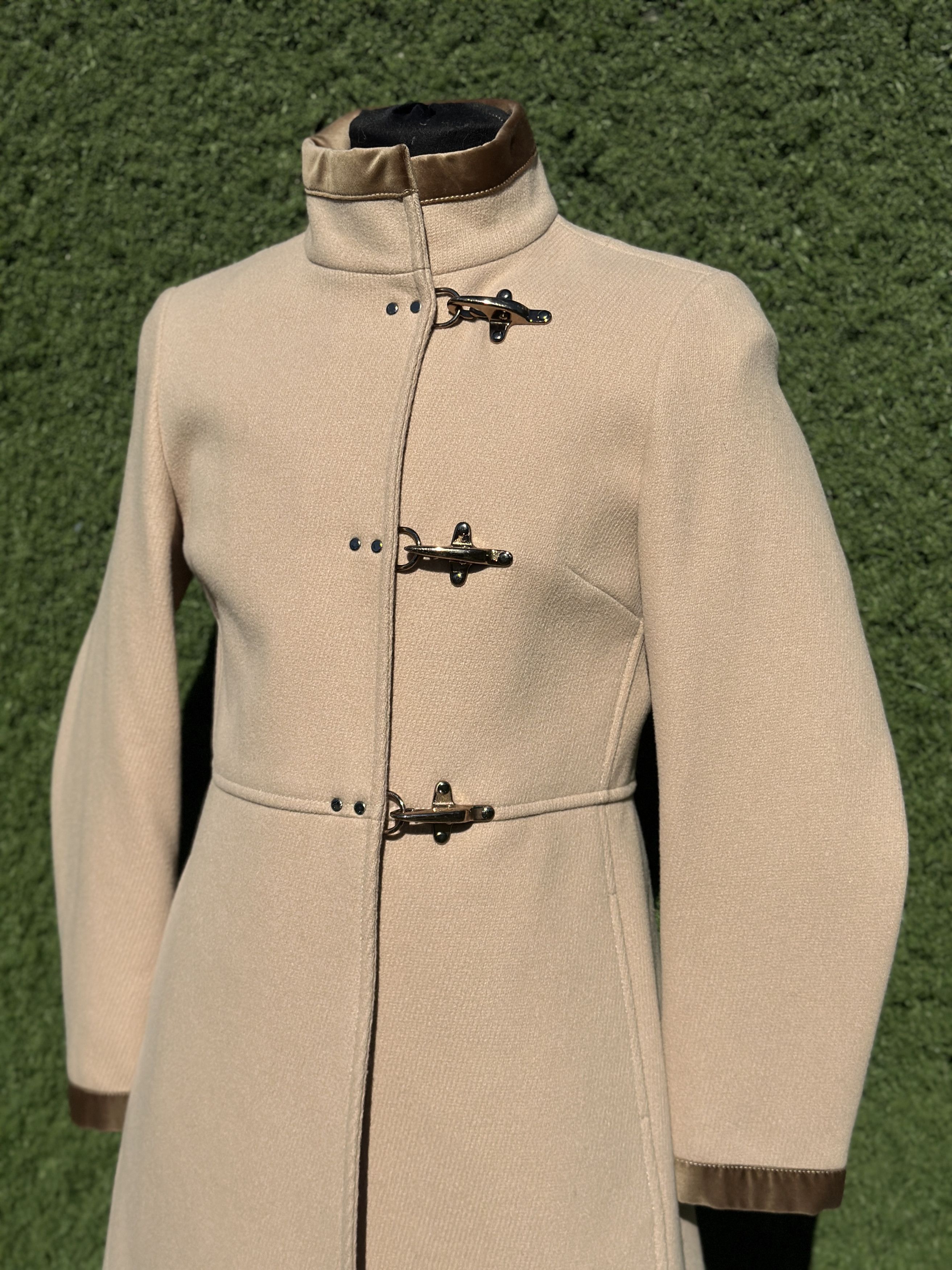 Fay Virginia Wool Coat Hook Closure Made in Italy Size M