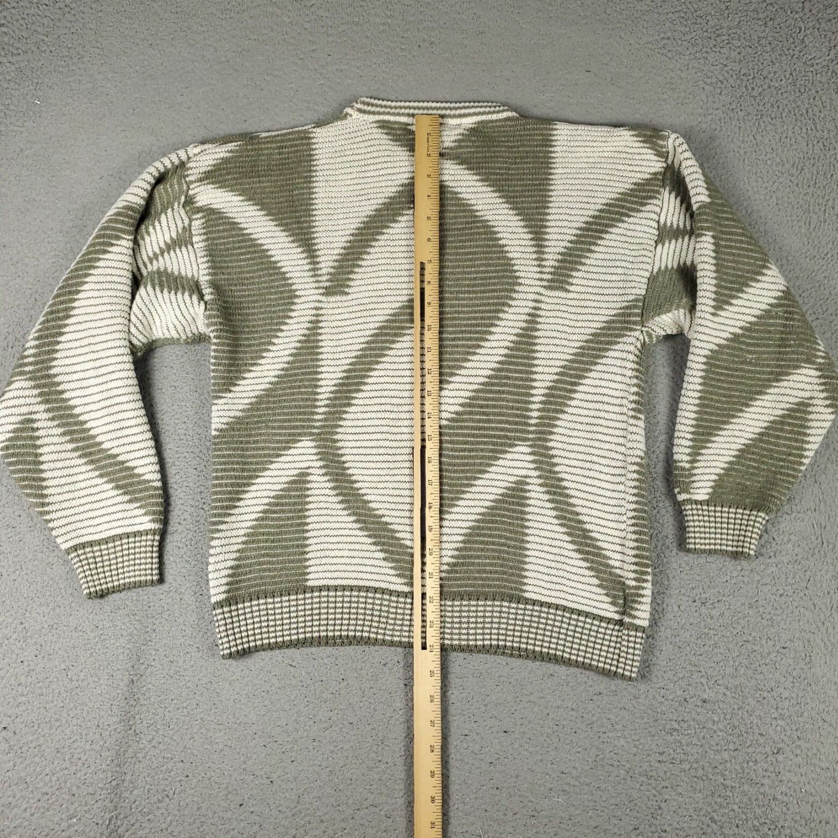 Vintage Jed Mens Beige Large Extra Large Vintage 80s Knit Pullover Sweatshirt Size US L / EU 52-54 / 3 - 5 Thumbnail