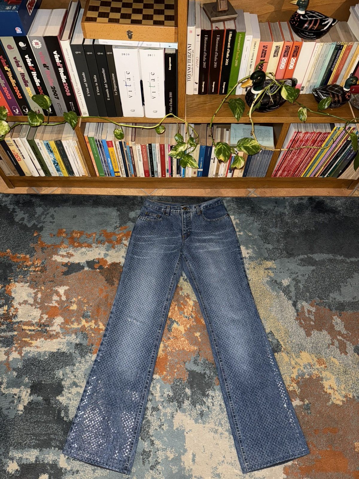 Just Cavalli Archive Roberto Cavalli Vintage Y2K Scale Full print Jeans Size 28" / US 6 / IT 42 - 1 Thumbnail