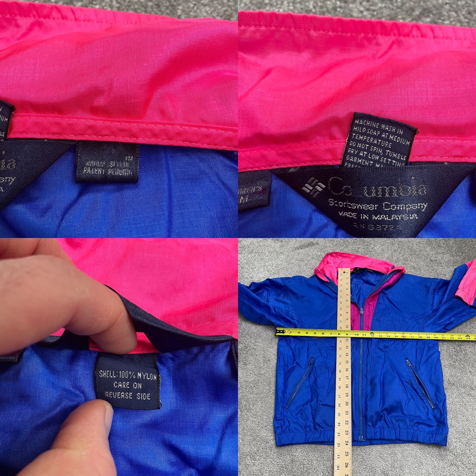 Pinko VINTAGE Columbia Windbreaker Jacket Womens Medium Blue Size M / US 6-8 / IT 42-44 - 9 Thumbnail