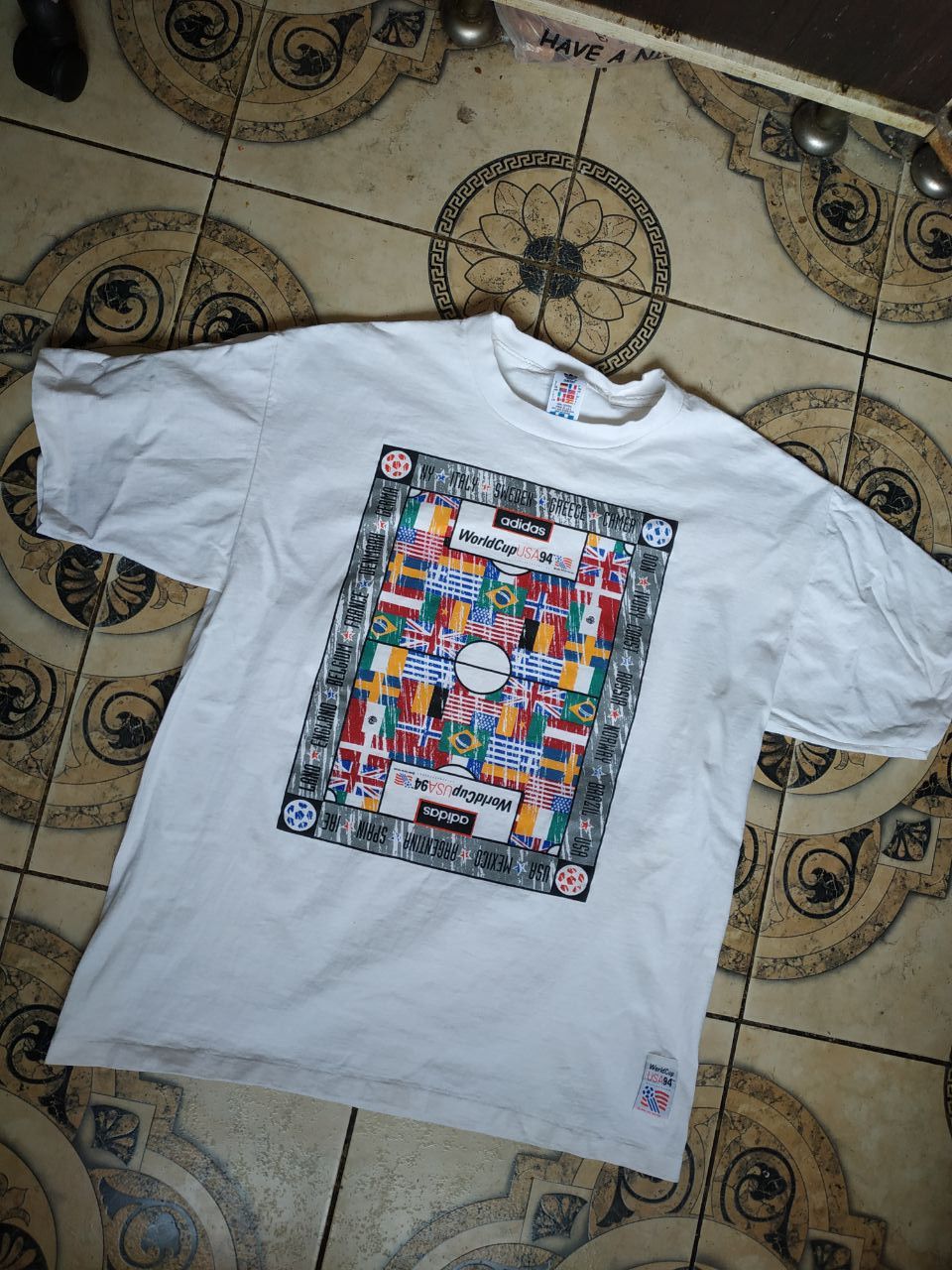 Adidas Vtg 1994 Adidas World Cup USA T-Shirt DEADSTOCK L USA Size US L / EU 52-54 / 3 - 1 Thumbnail