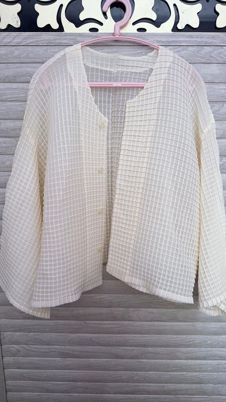 Issey Miyake issey miyake size:one size Off-white cardigan 2505-Nextarr Size XXS / US 00 / IT 34 - 2 Thumbnail