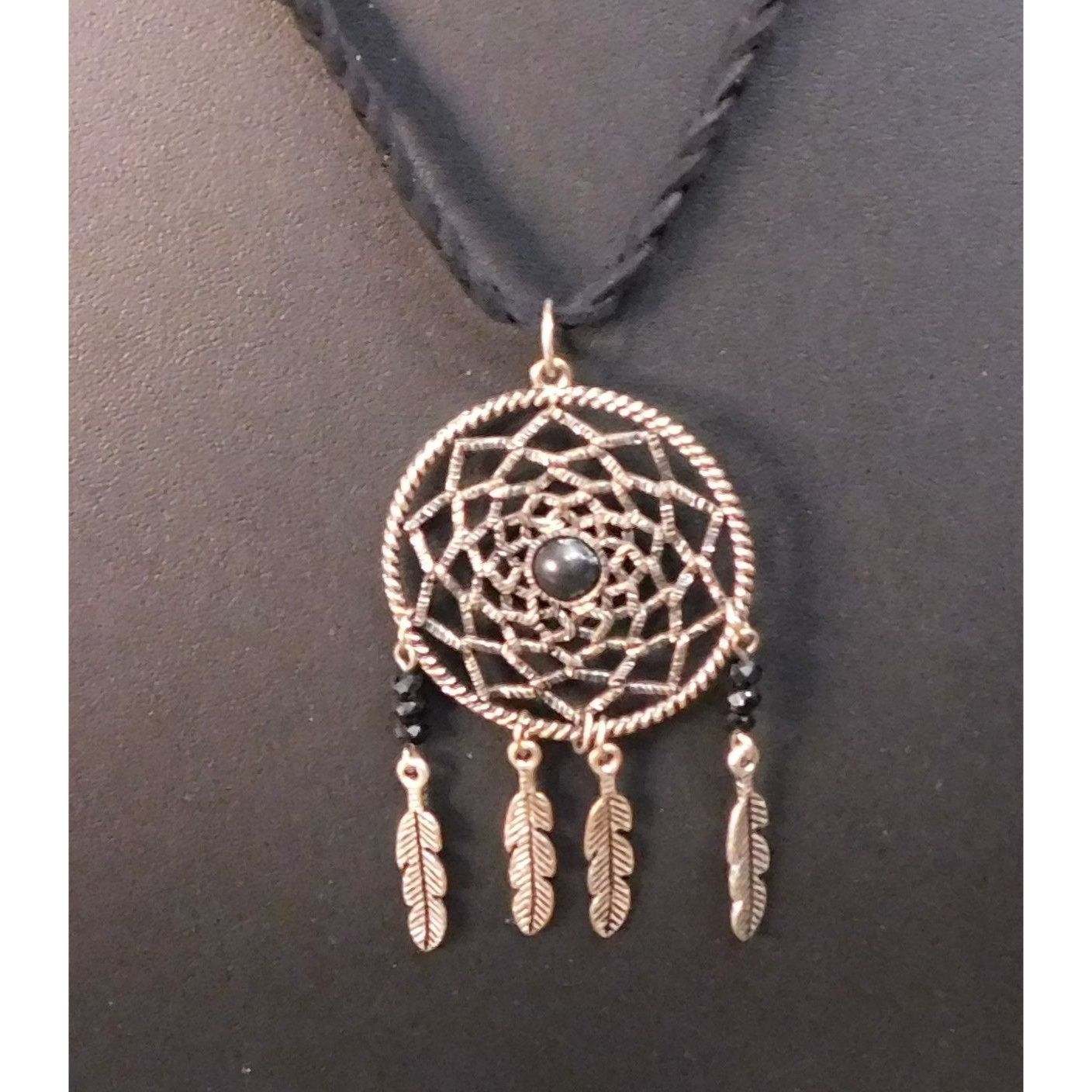 Other Whimsical Dreamcatcher Black And Silver Tone Necklace Size ONE SIZE - 4 Thumbnail